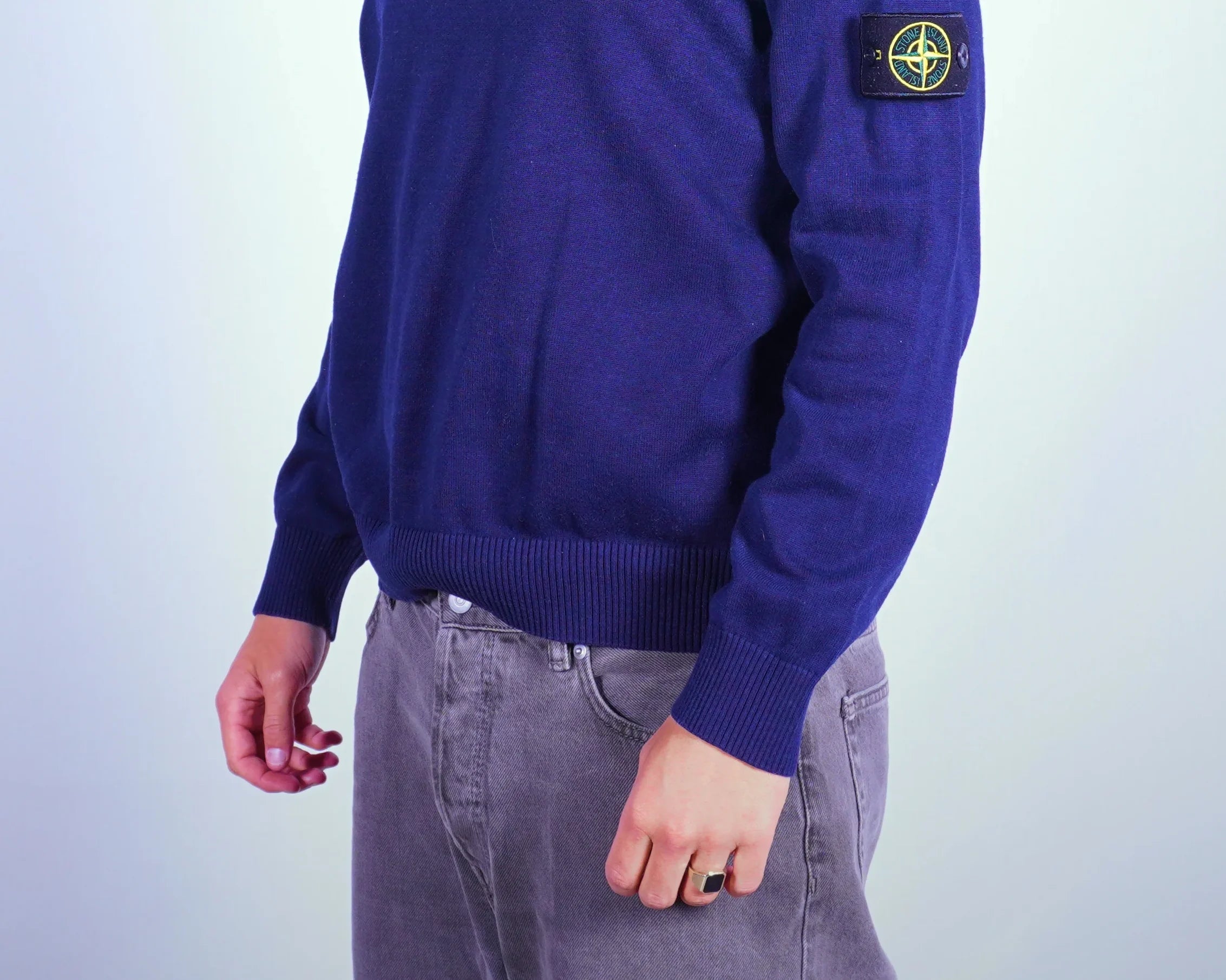 Stone Island Navy Sweater M