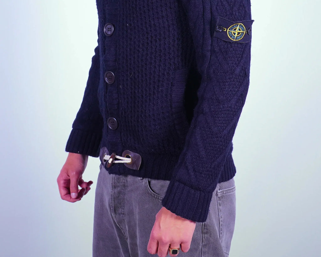 Stone Island Navy Cardigan M