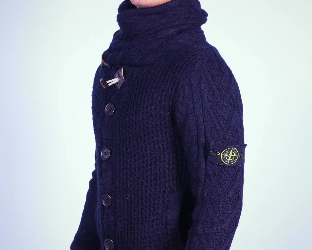 Stone Island Navy Cardigan M