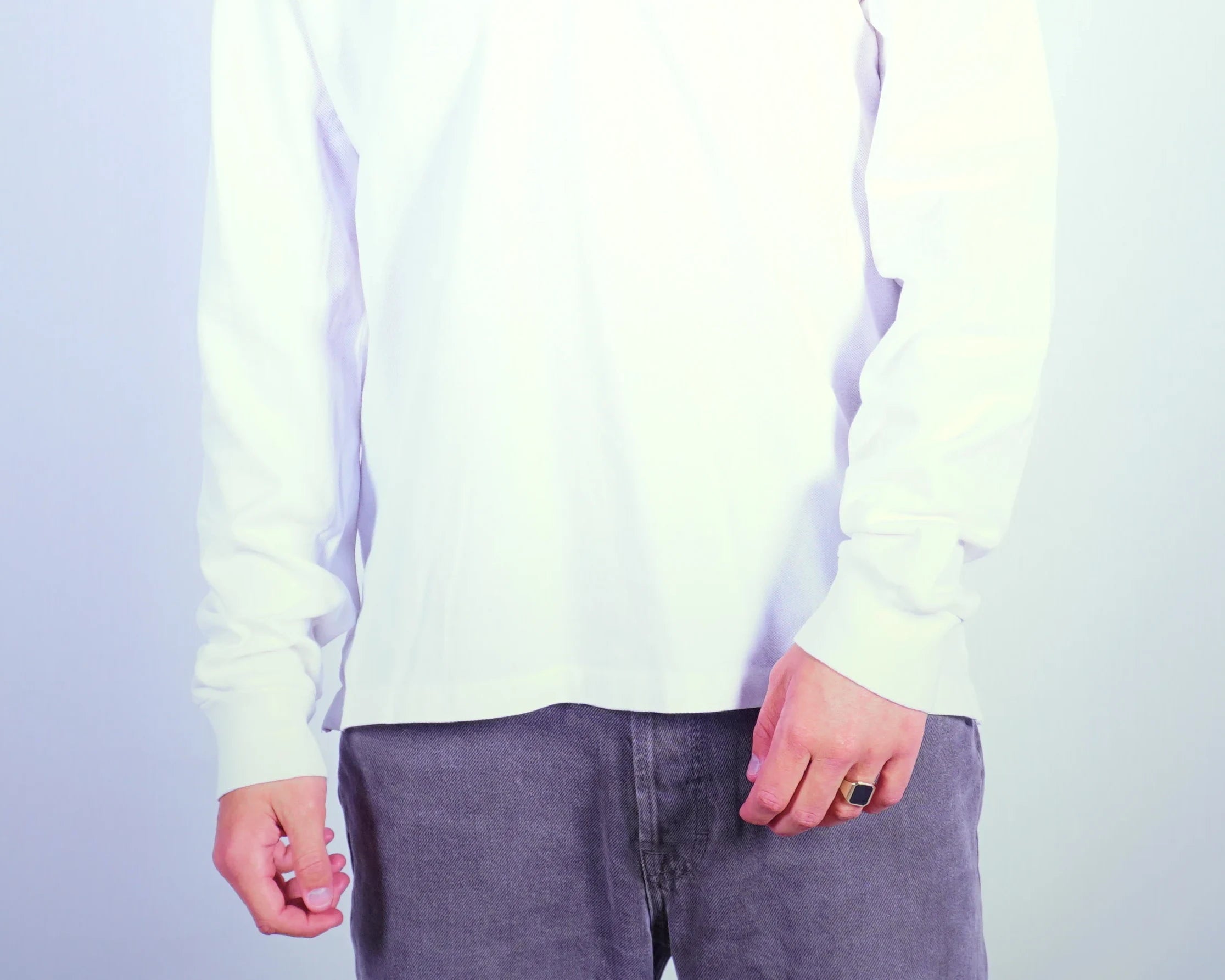 Ralph Lauren White Long Sleeve Polo Shirt M