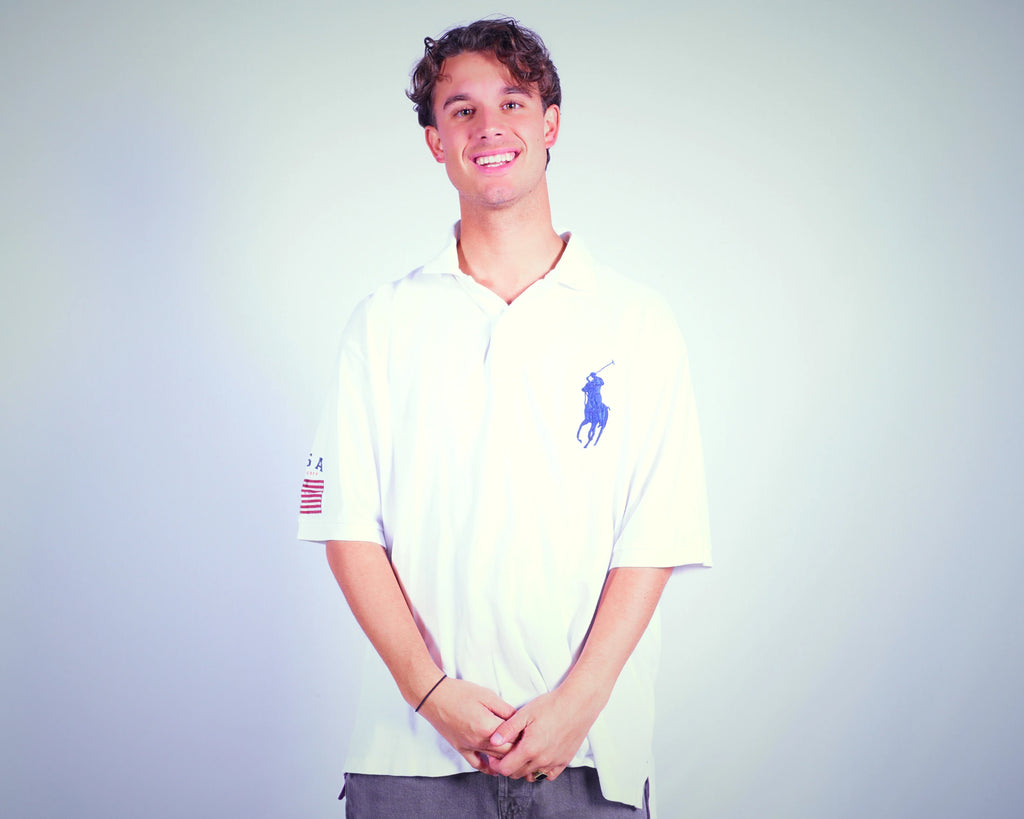 Ralph Lauren White Polo Shirt L