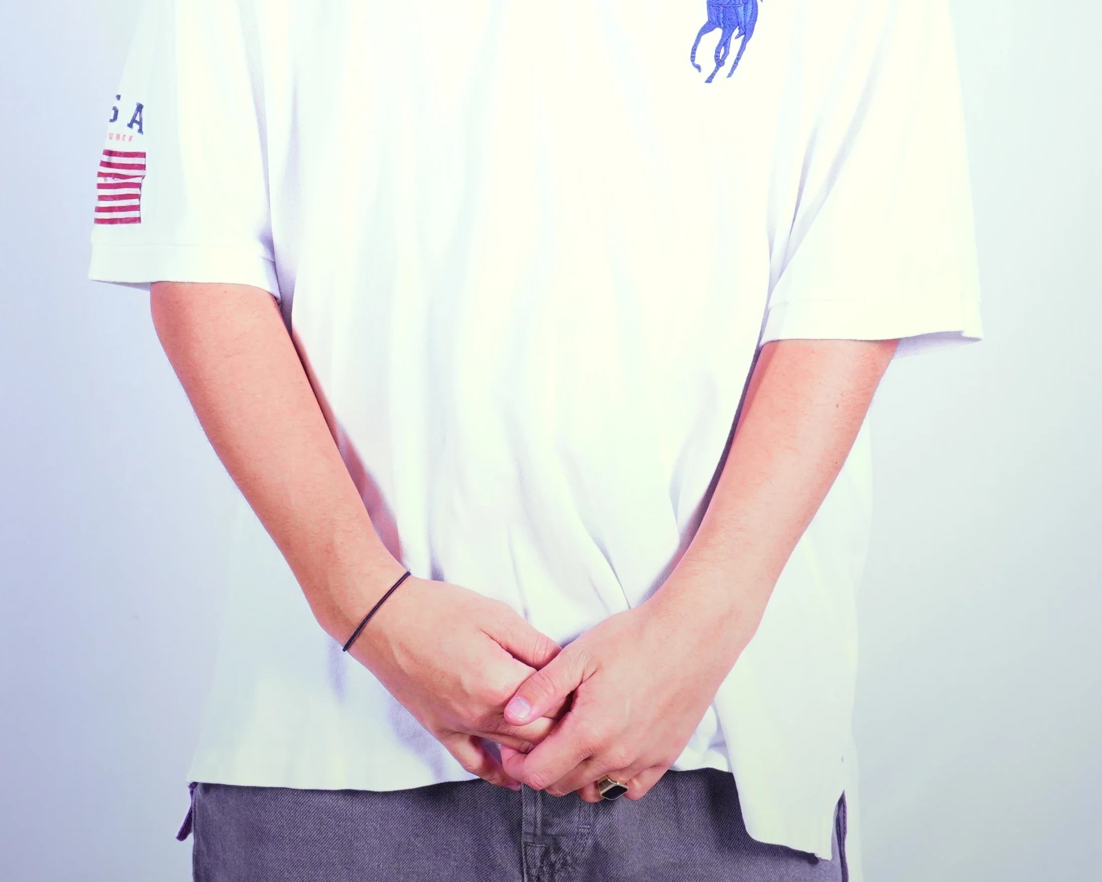 Ralph Lauren White Polo Shirt L