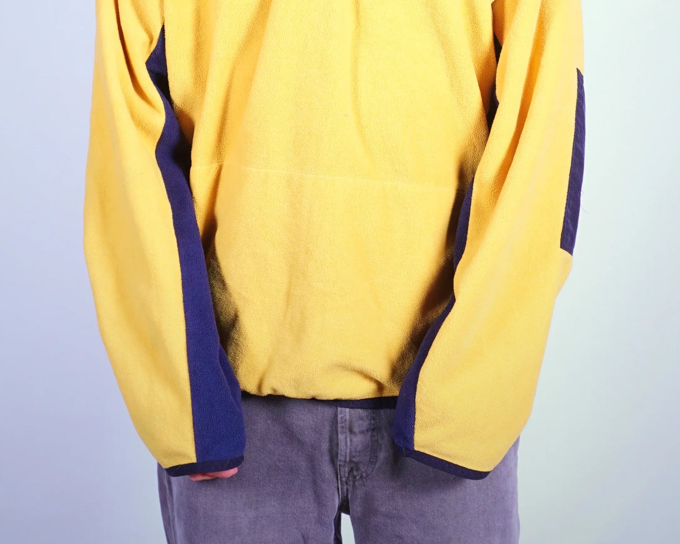 Tommy Hilfiger Yellow Fleece Pullover Jacket L