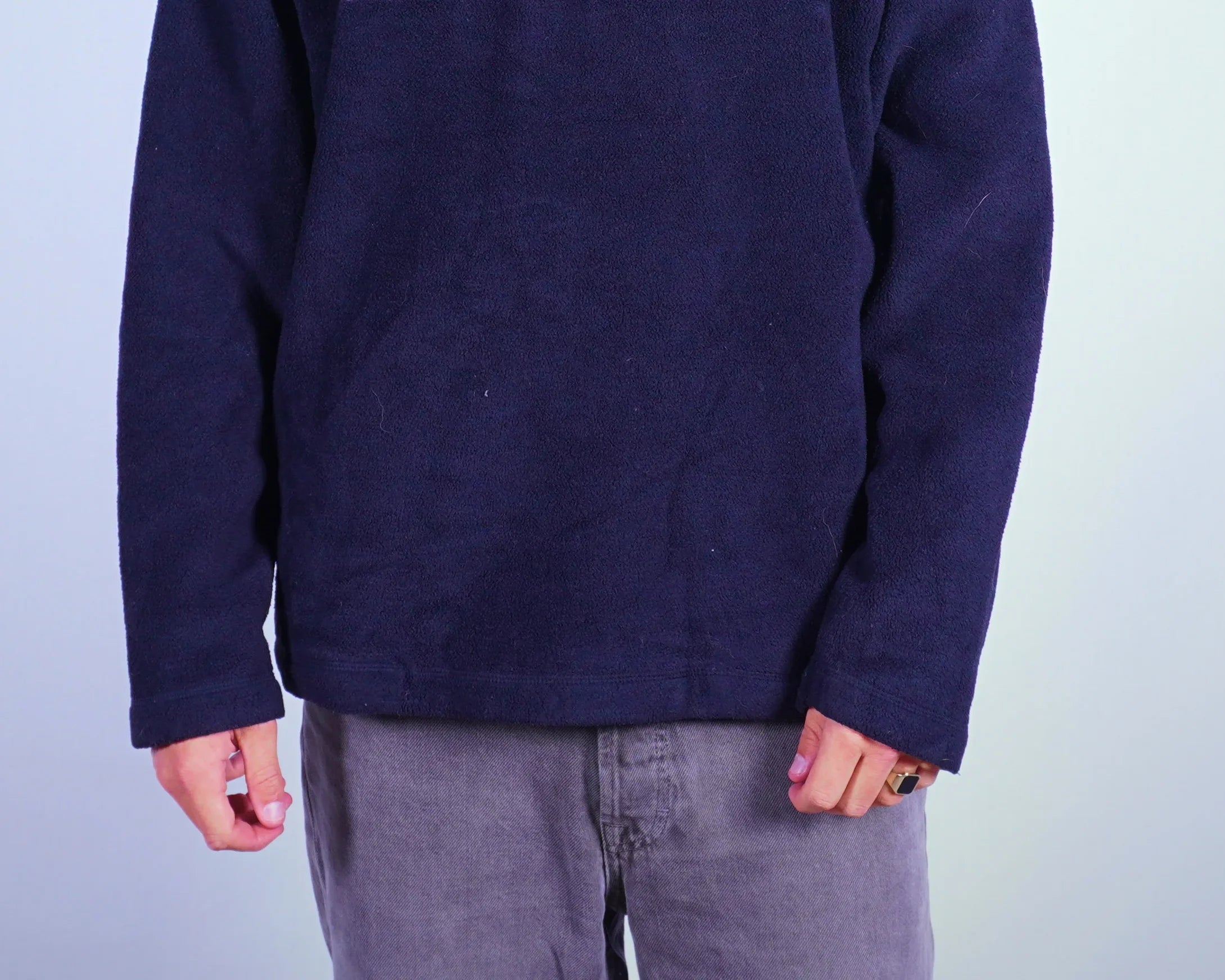 Nautica Jeans Co. Navy Quarter-zip Fleece Pullover M
