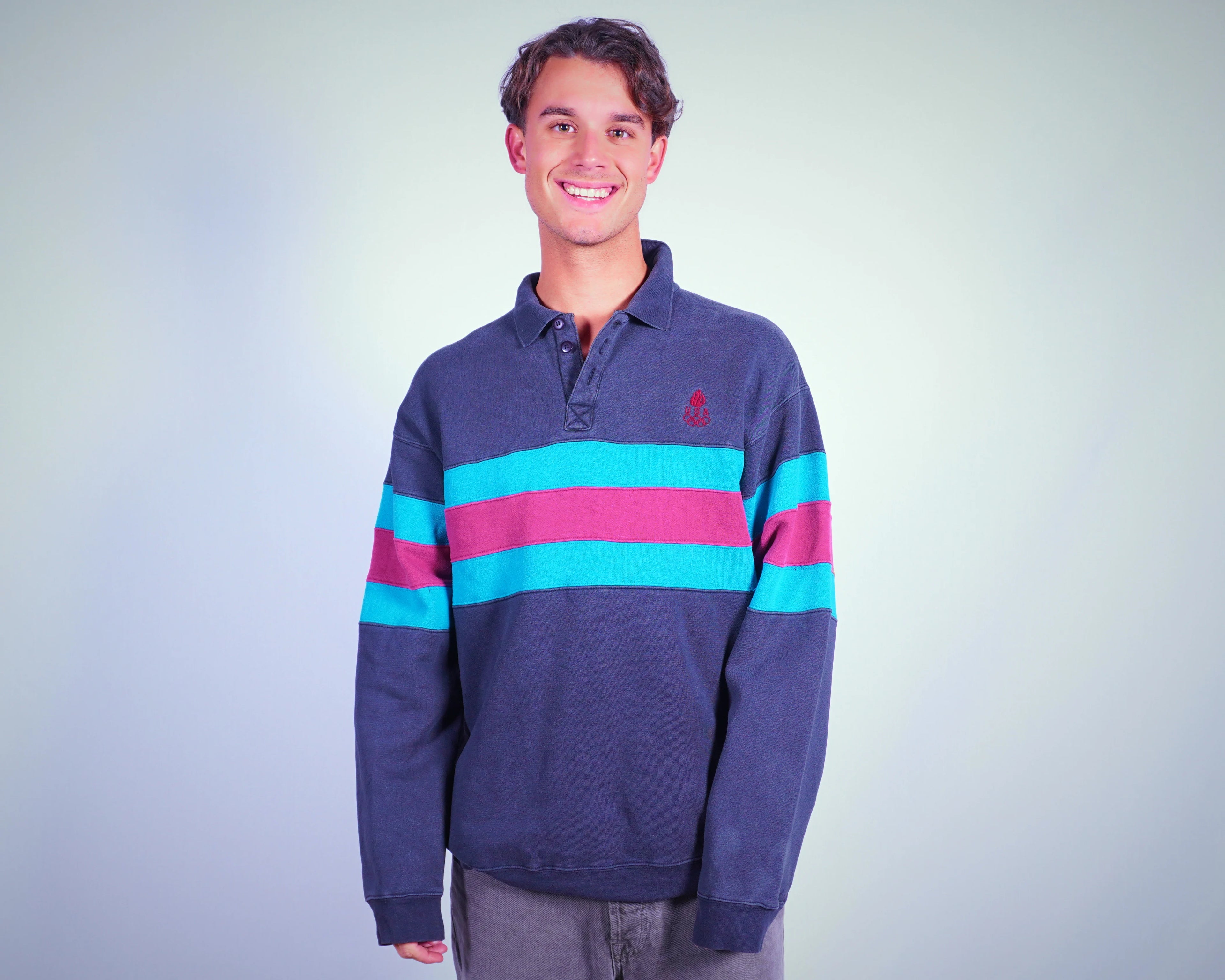 Olympics Blue Rugby Sweater L