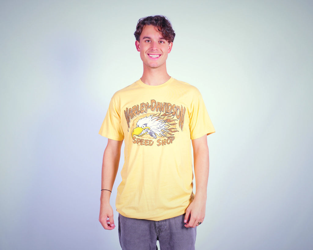 Harley-davidson Yellow T-shirt L