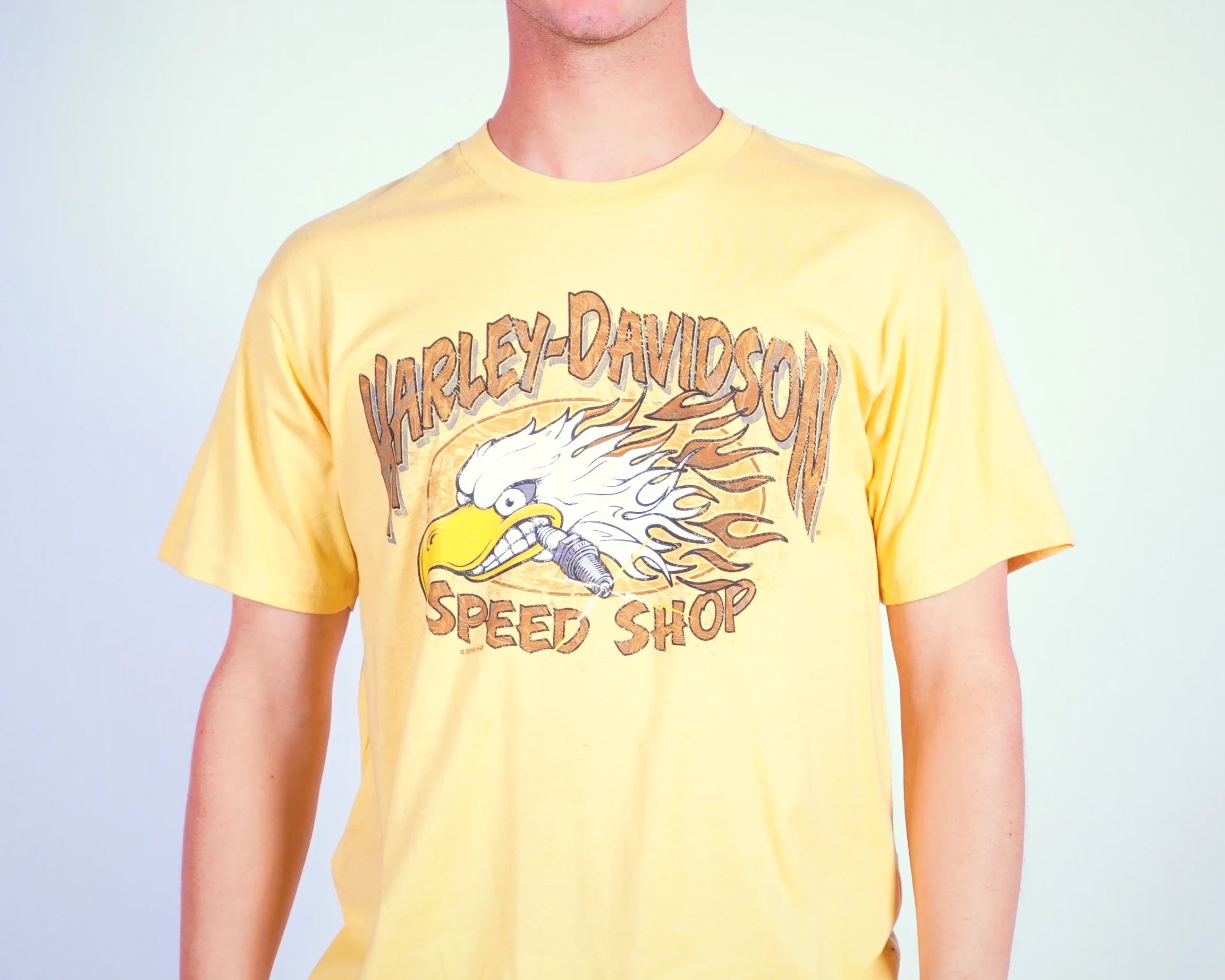 Harley-davidson Yellow T-shirt L