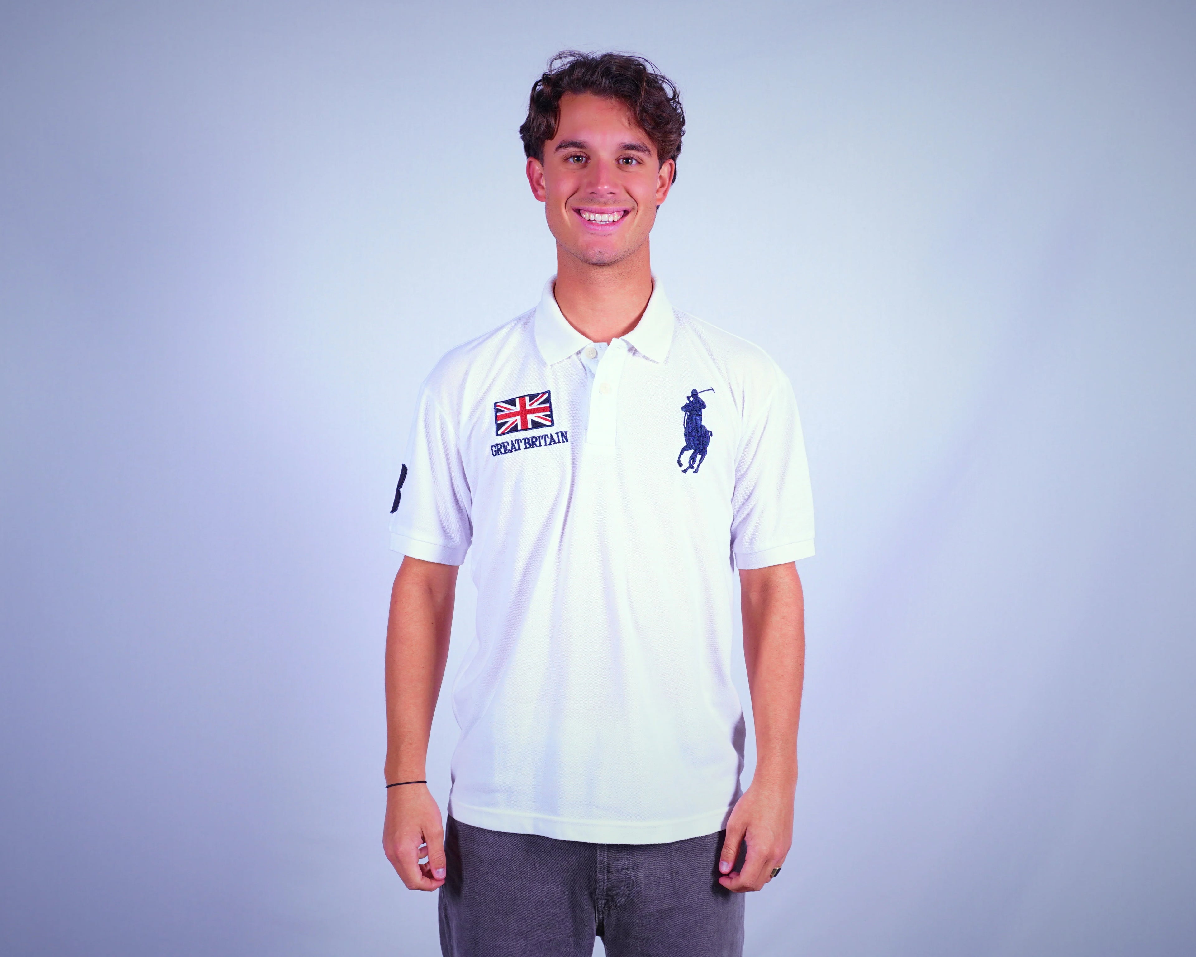 Ralph Lauren White Polo Shirt L