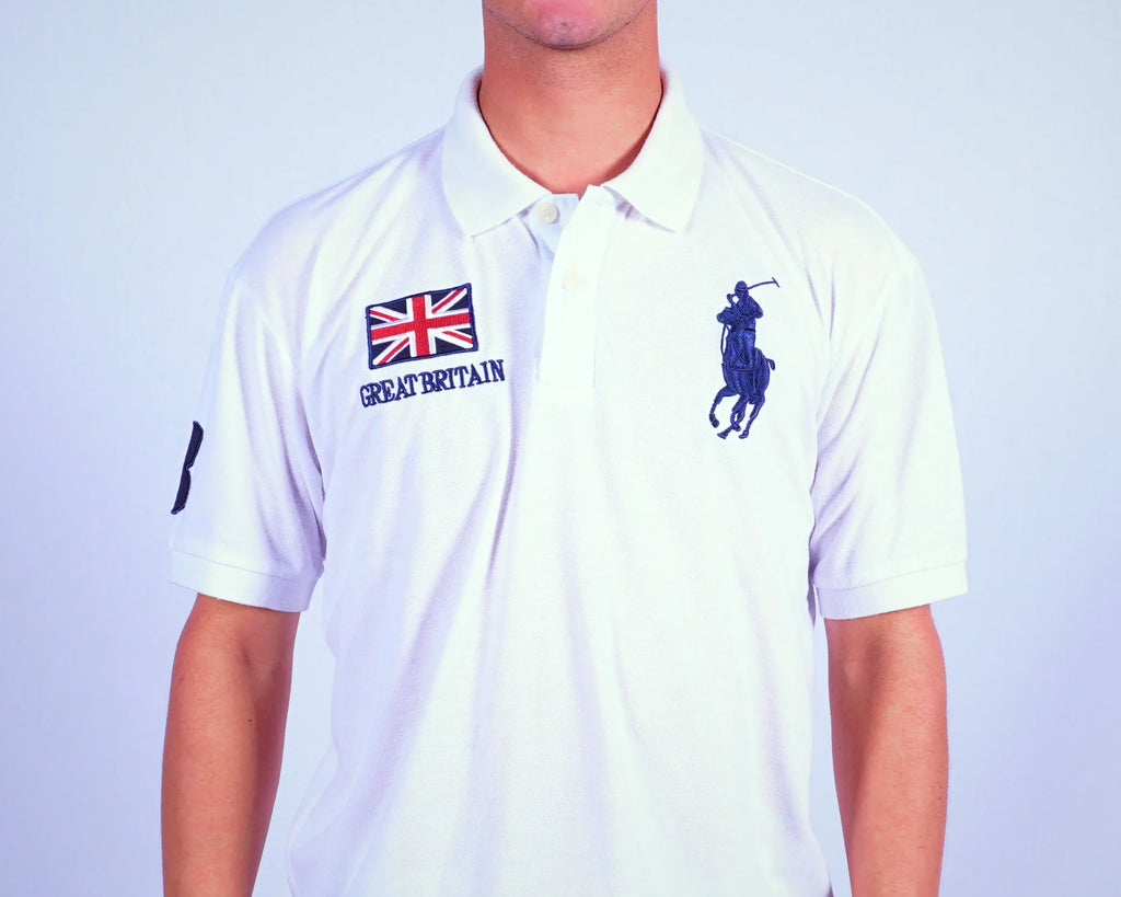 Ralph Lauren White Polo Shirt L