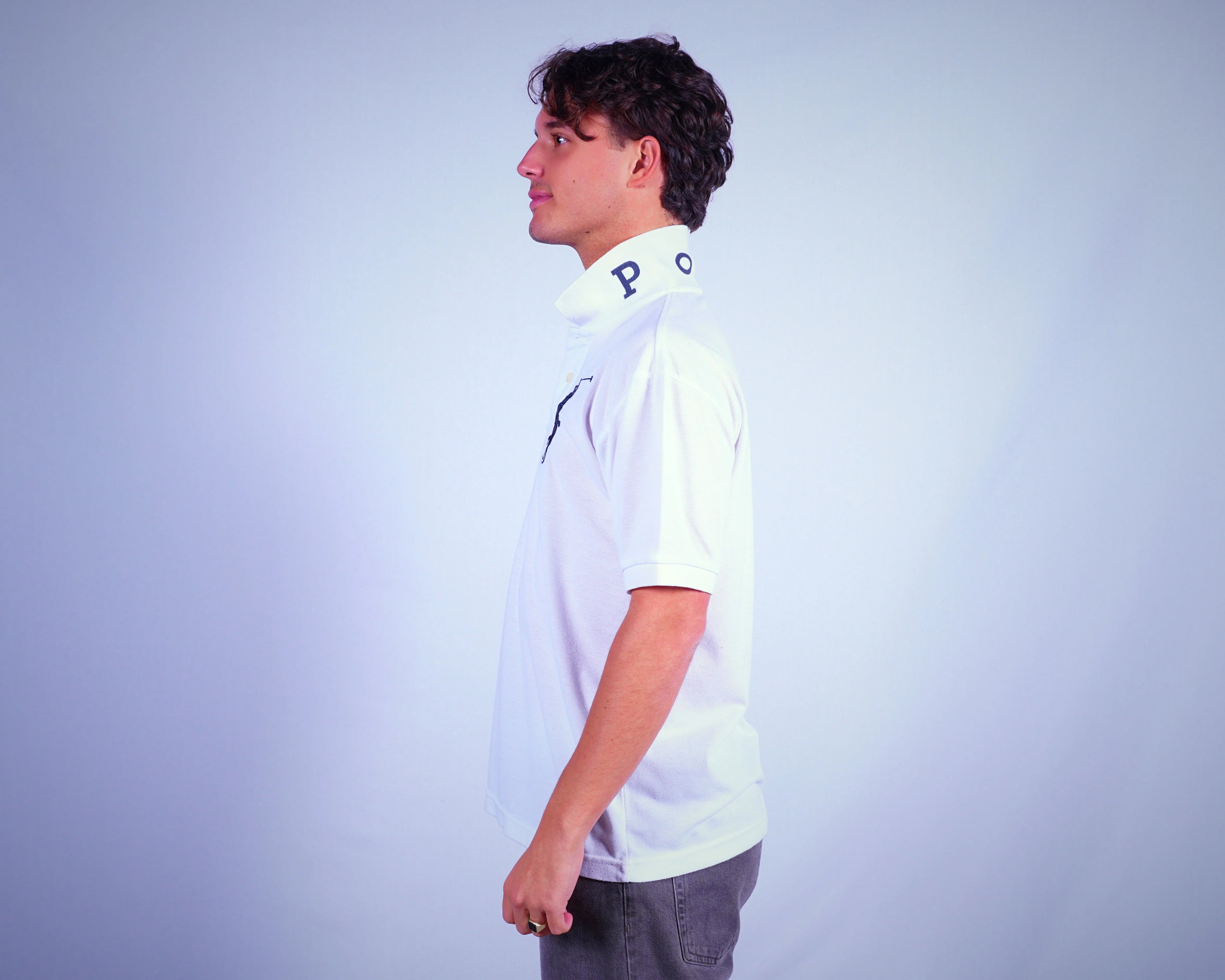 Ralph Lauren White Polo Shirt L