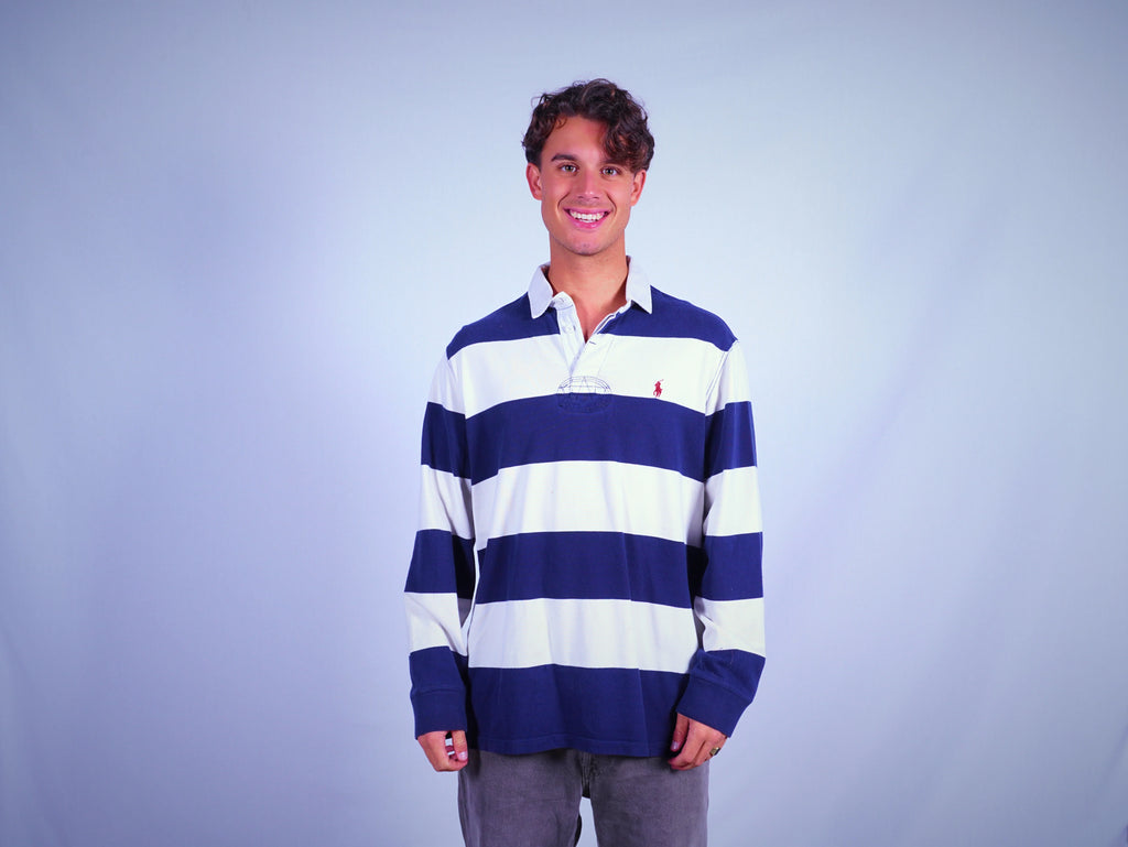 Ralph Lauren Navy Rugby Shirt L