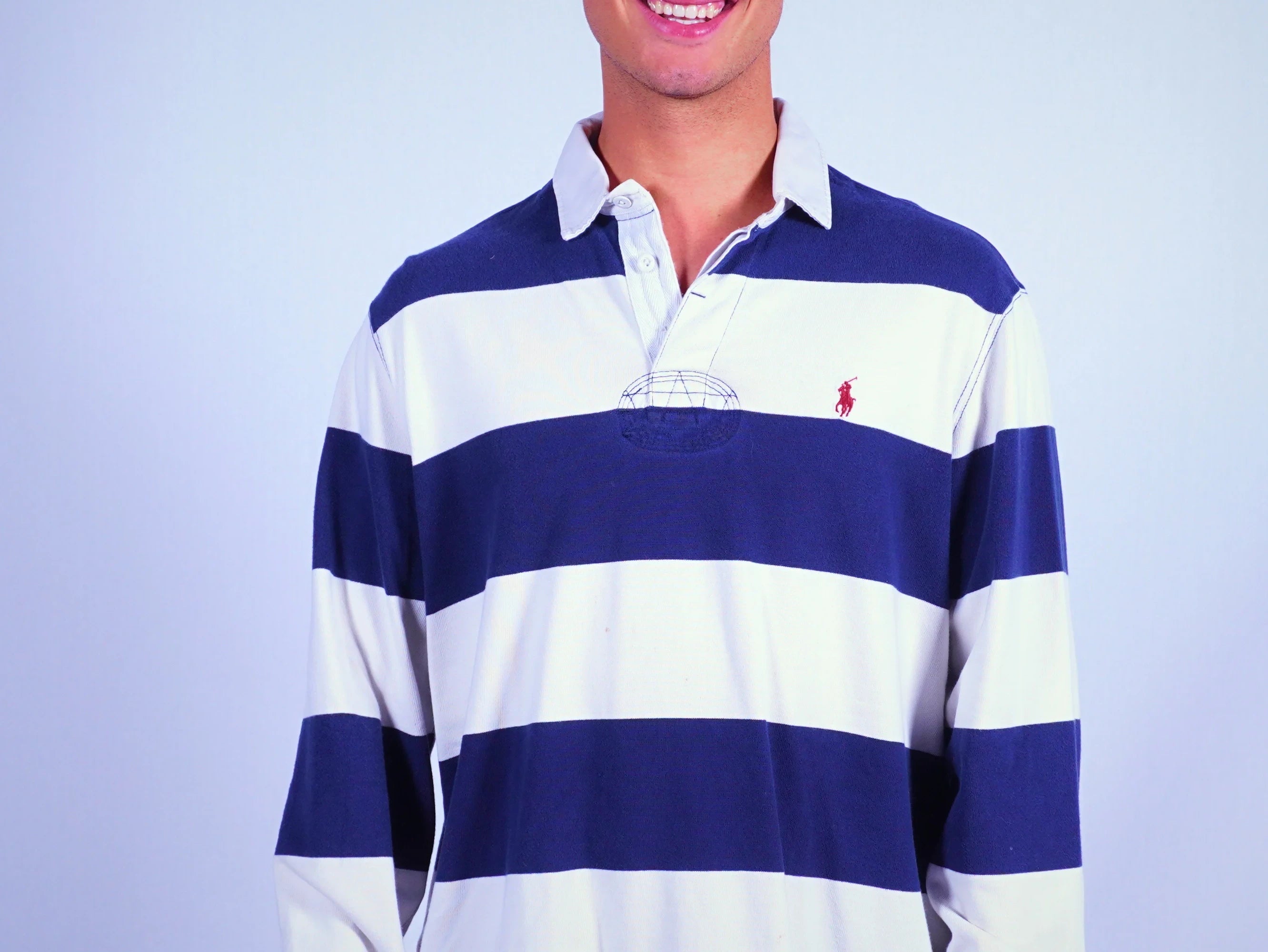 Ralph Lauren Navy Rugby Shirt L