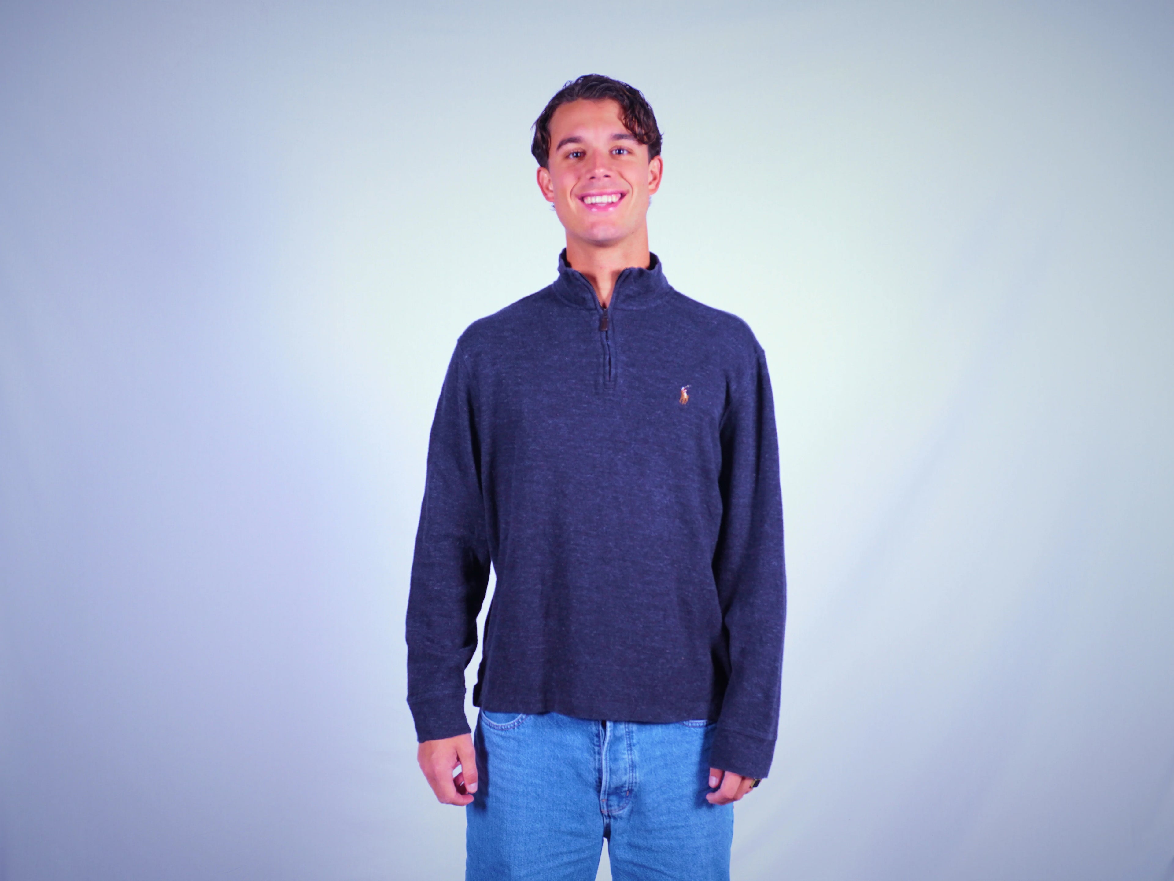 Ralph Lauren Black Qaurter-zip M