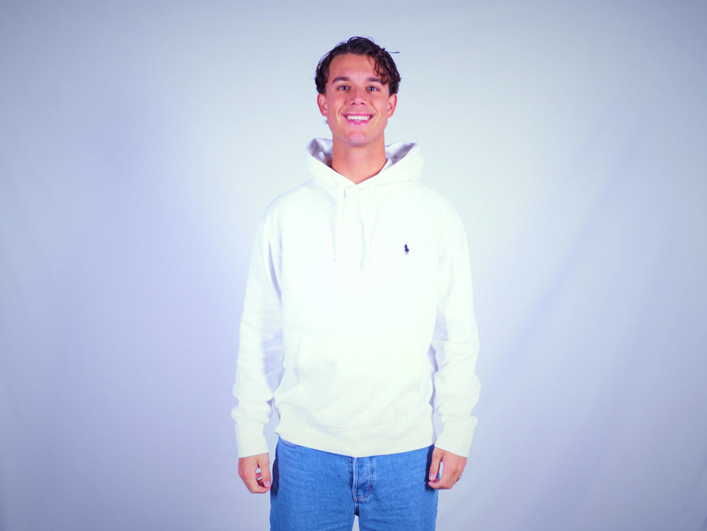 Ralph Lauren White Hoodie L