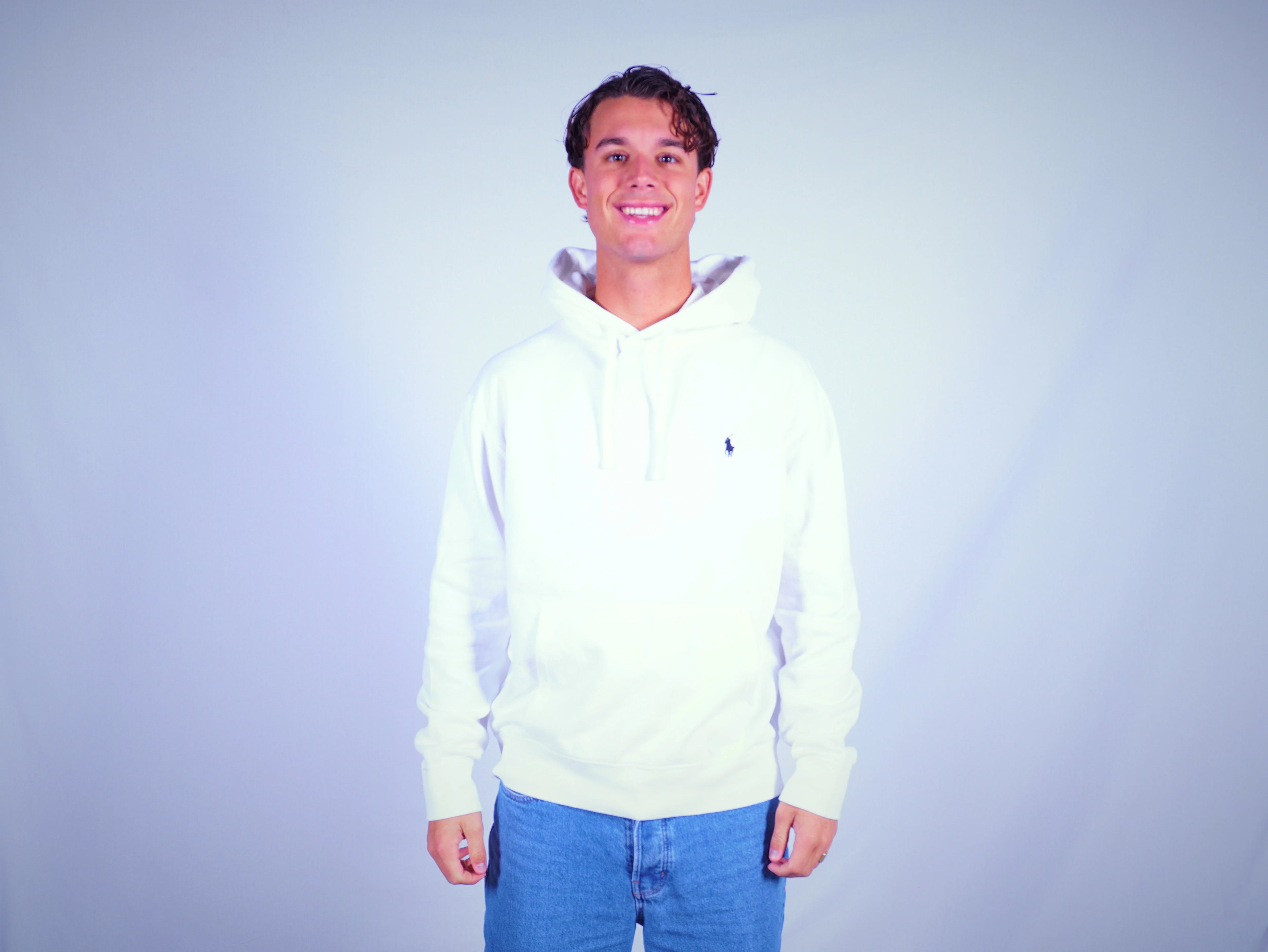 Ralph Lauren White Hoodie L
