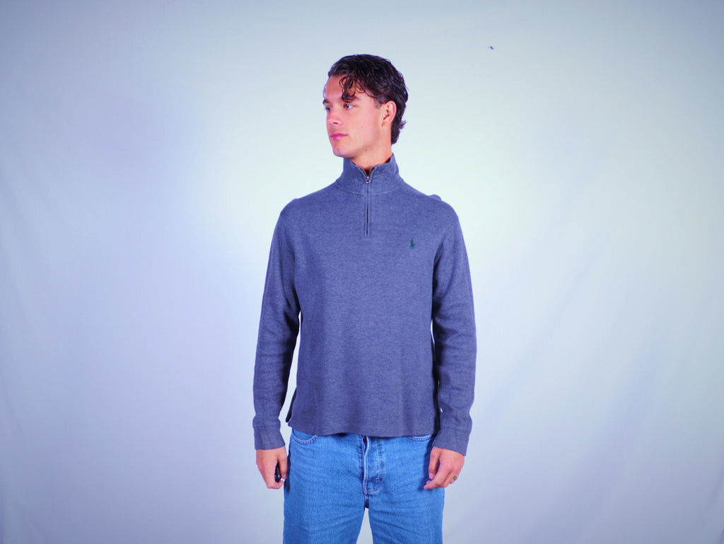 Ralph Lauren Grey Quarter-zip M