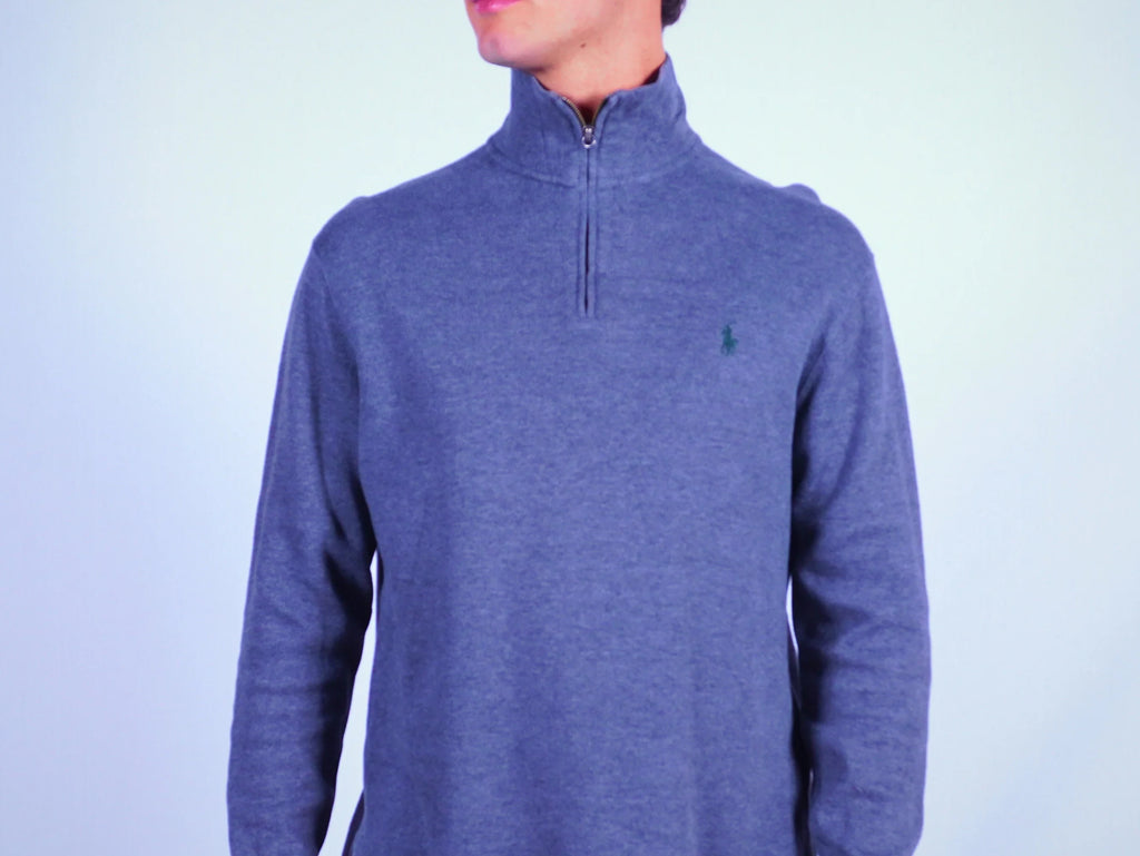 Ralph Lauren Grey Quarter-zip M
