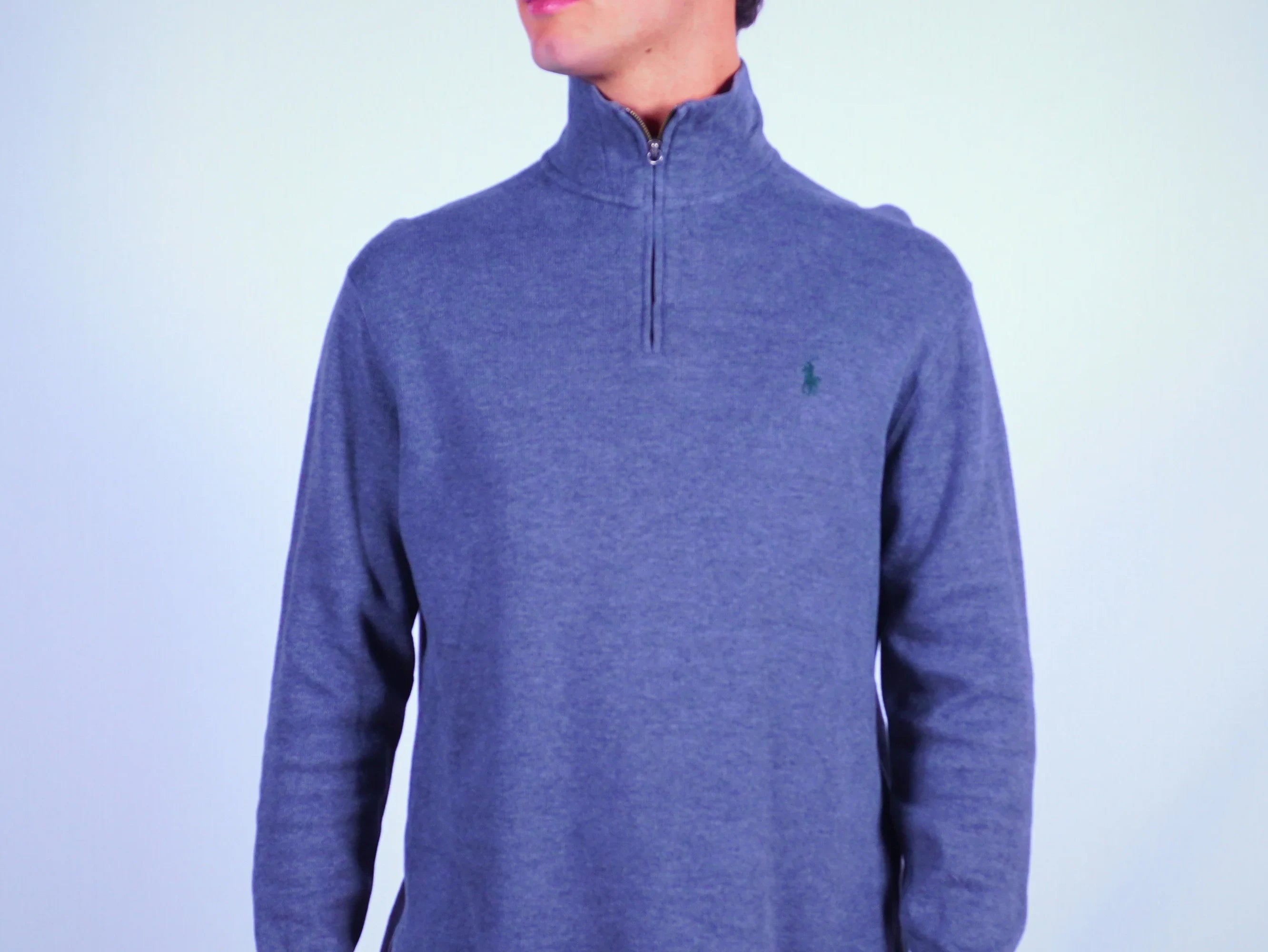 Ralph Lauren Grey Quarter-zip M