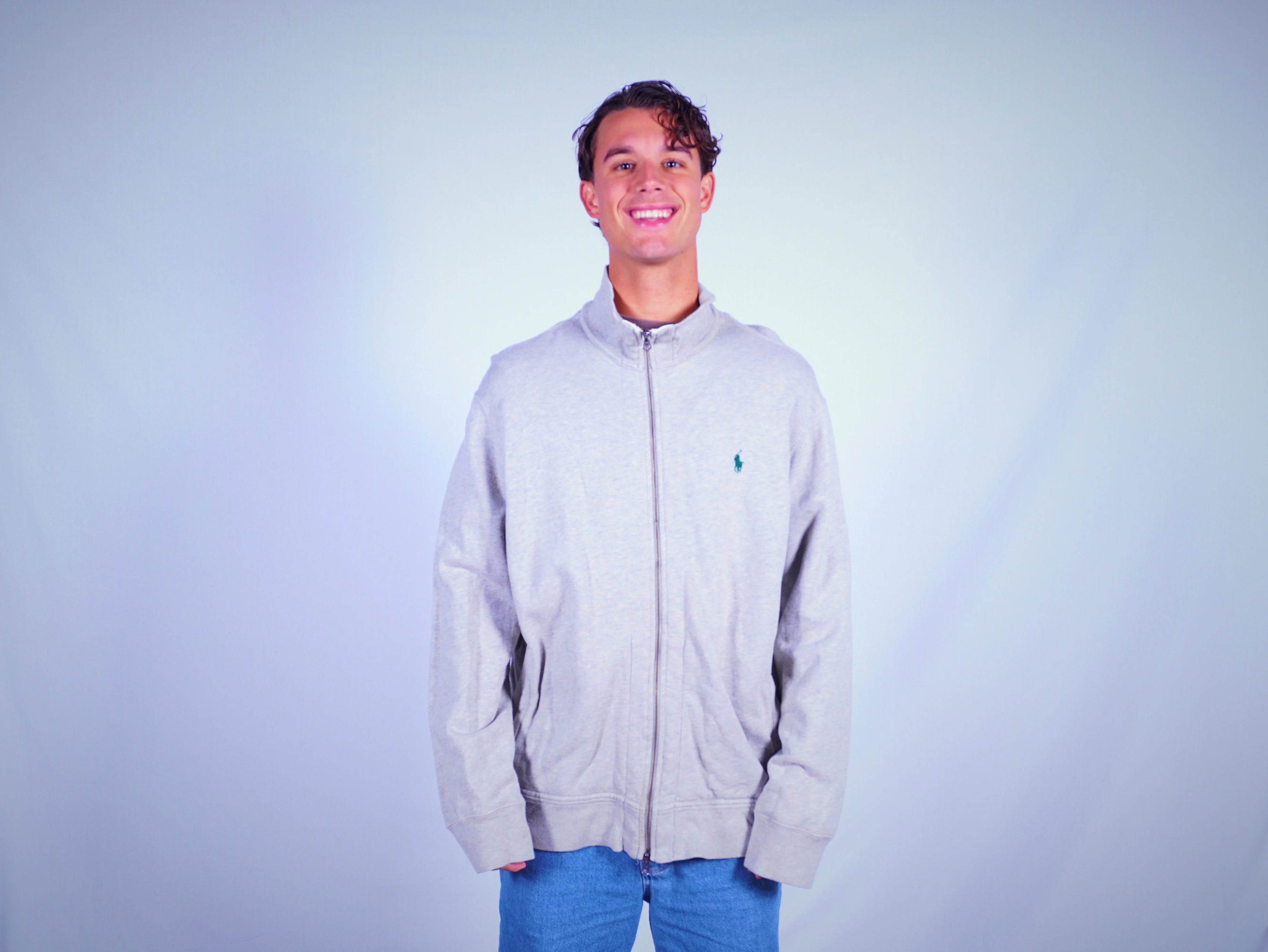 Ralph Lauren Grey Zip-up Hoodie XL