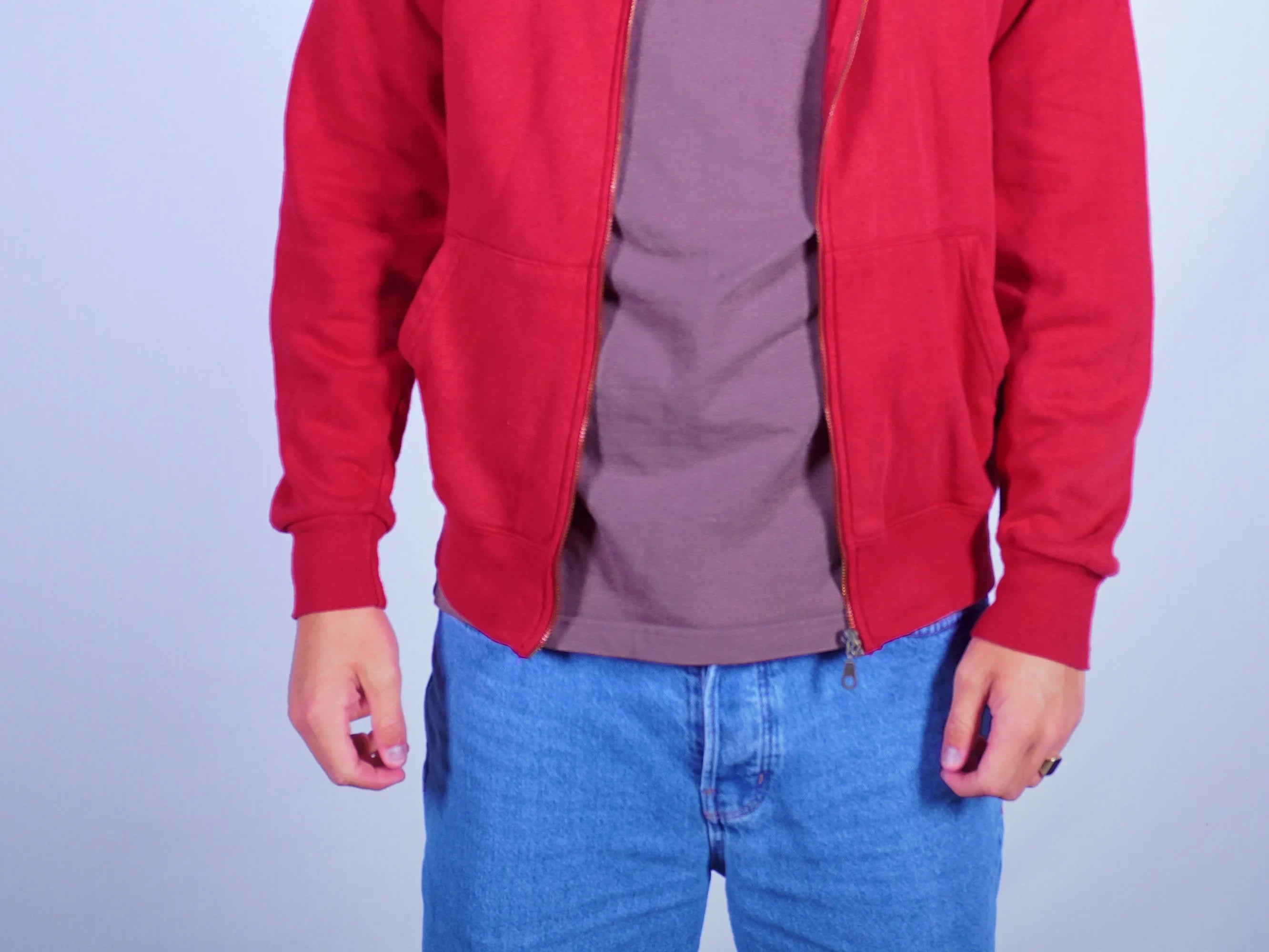 Ralph Lauren Red Zip-up Hoodie M