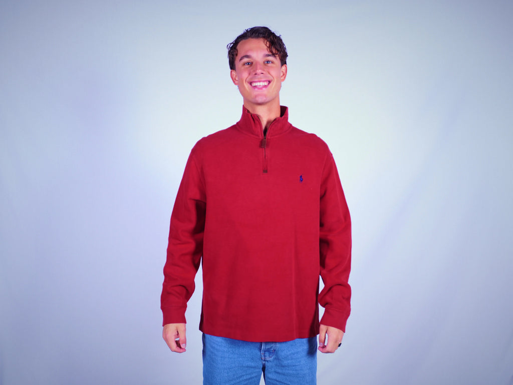 Ralph Lauren Red Quarter-zip M