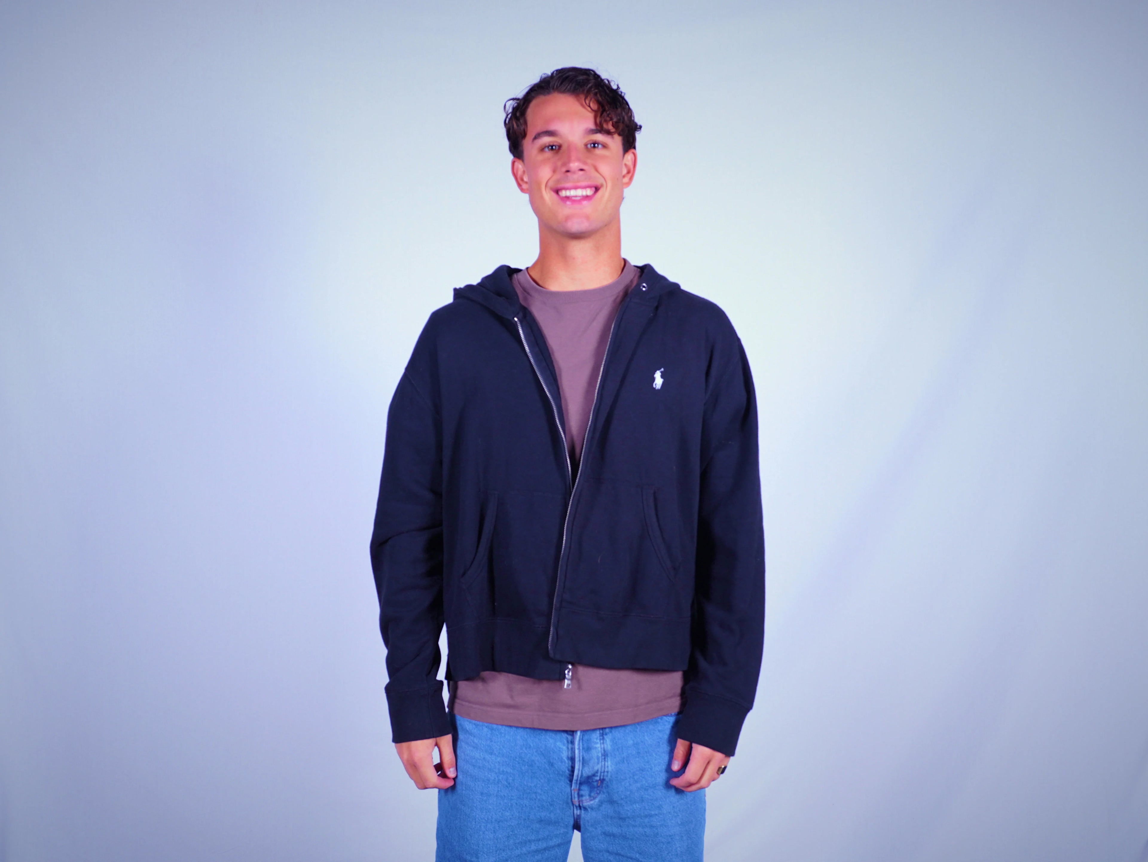 Ralph Lauren Black Zip-up Hoodie M