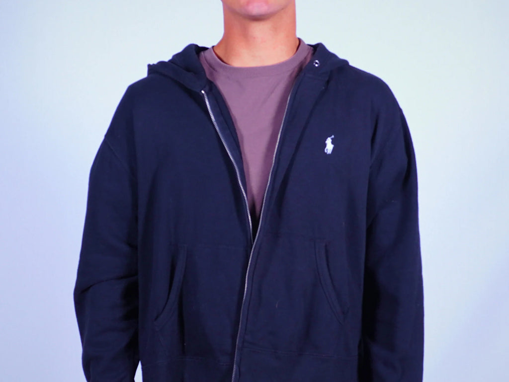 Ralph Lauren Black Zip-up Hoodie M