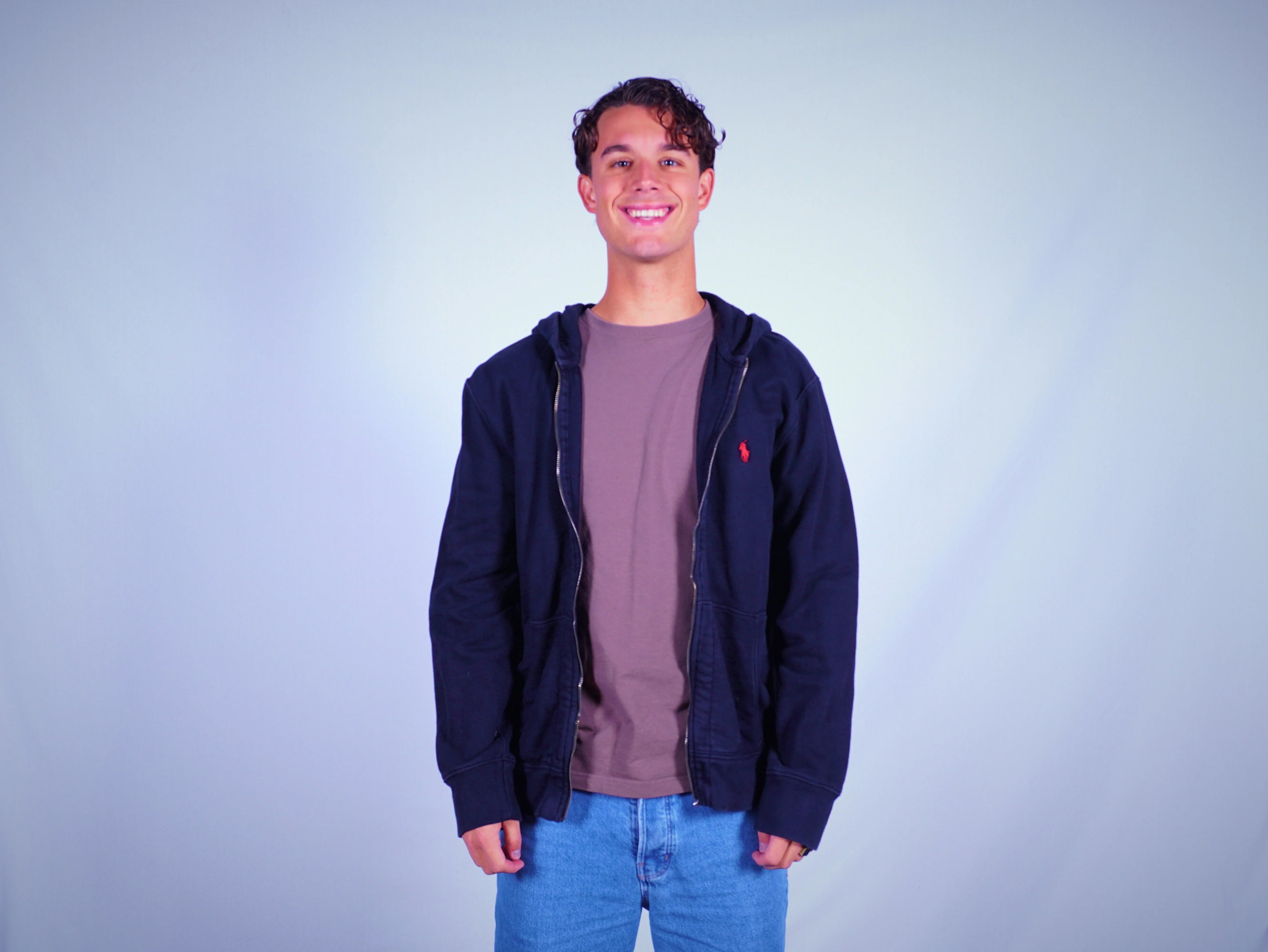 Ralph Lauren Black Zip-up Hoodie L