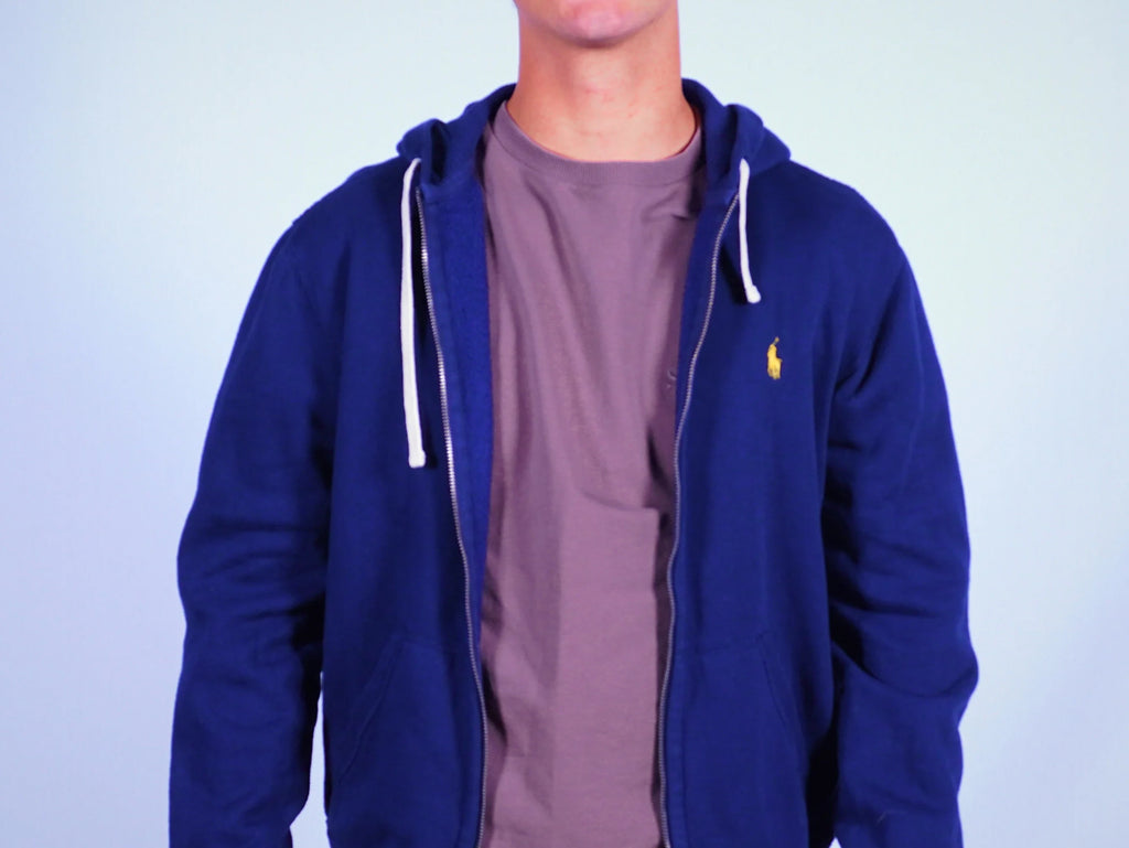 Ralph Lauren Navy Zip-up Hoodie M