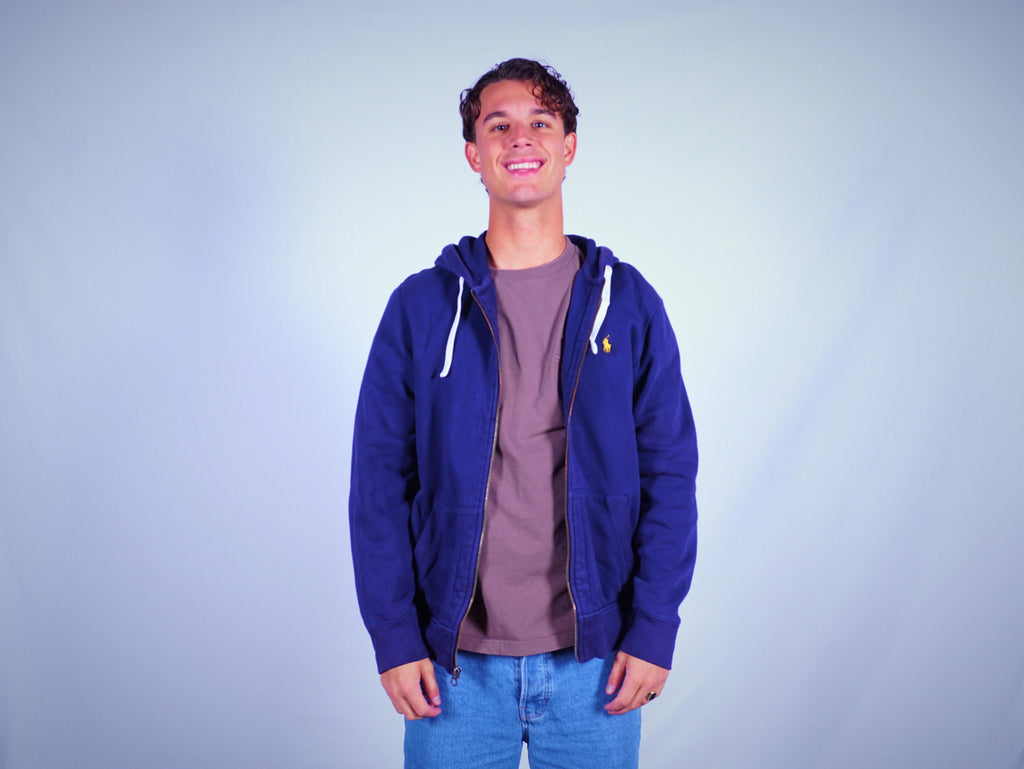 Ralph Lauren Navy Zip-up Hoodie M