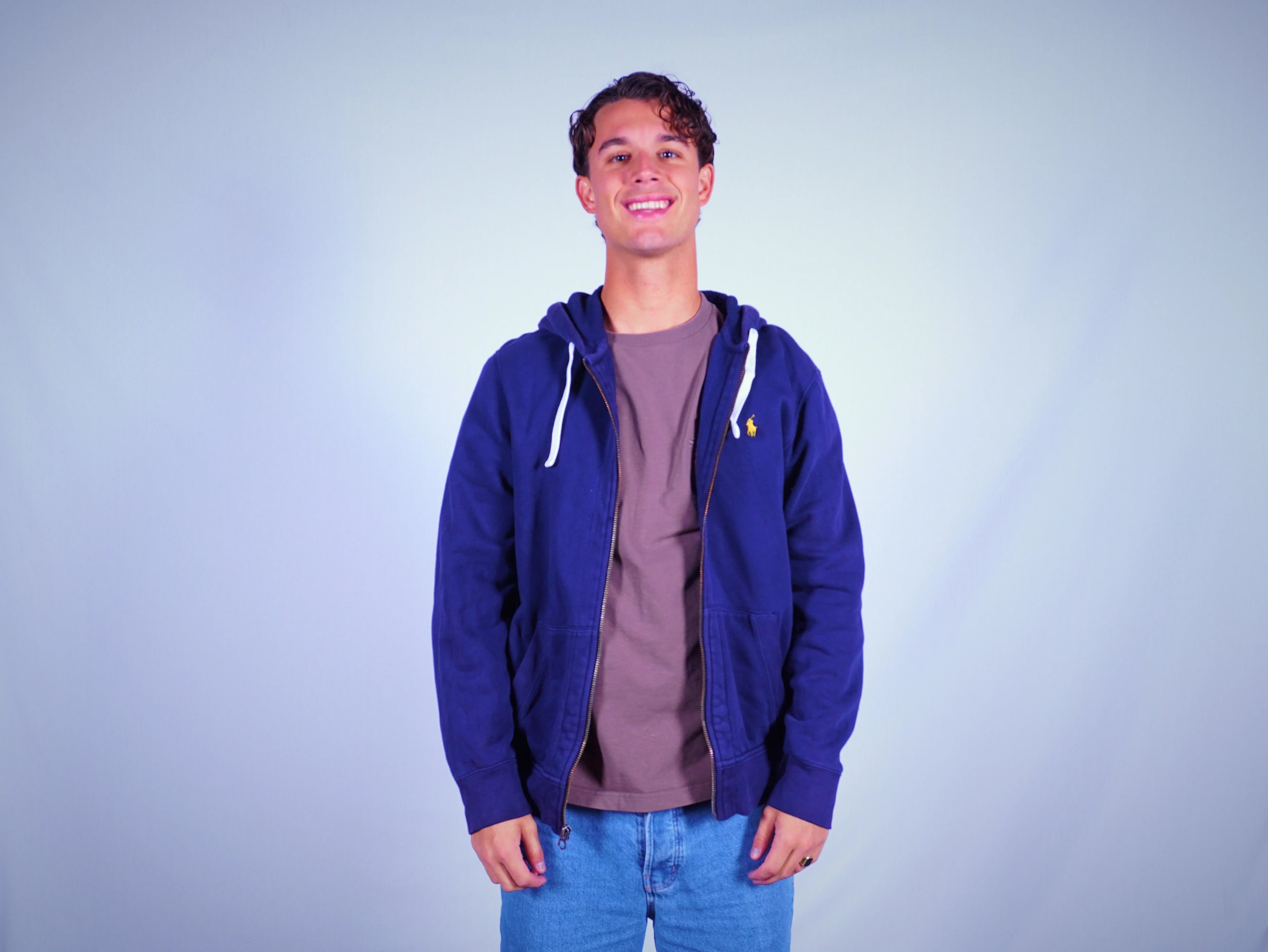 Ralph Lauren Navy Zip-up Hoodie M