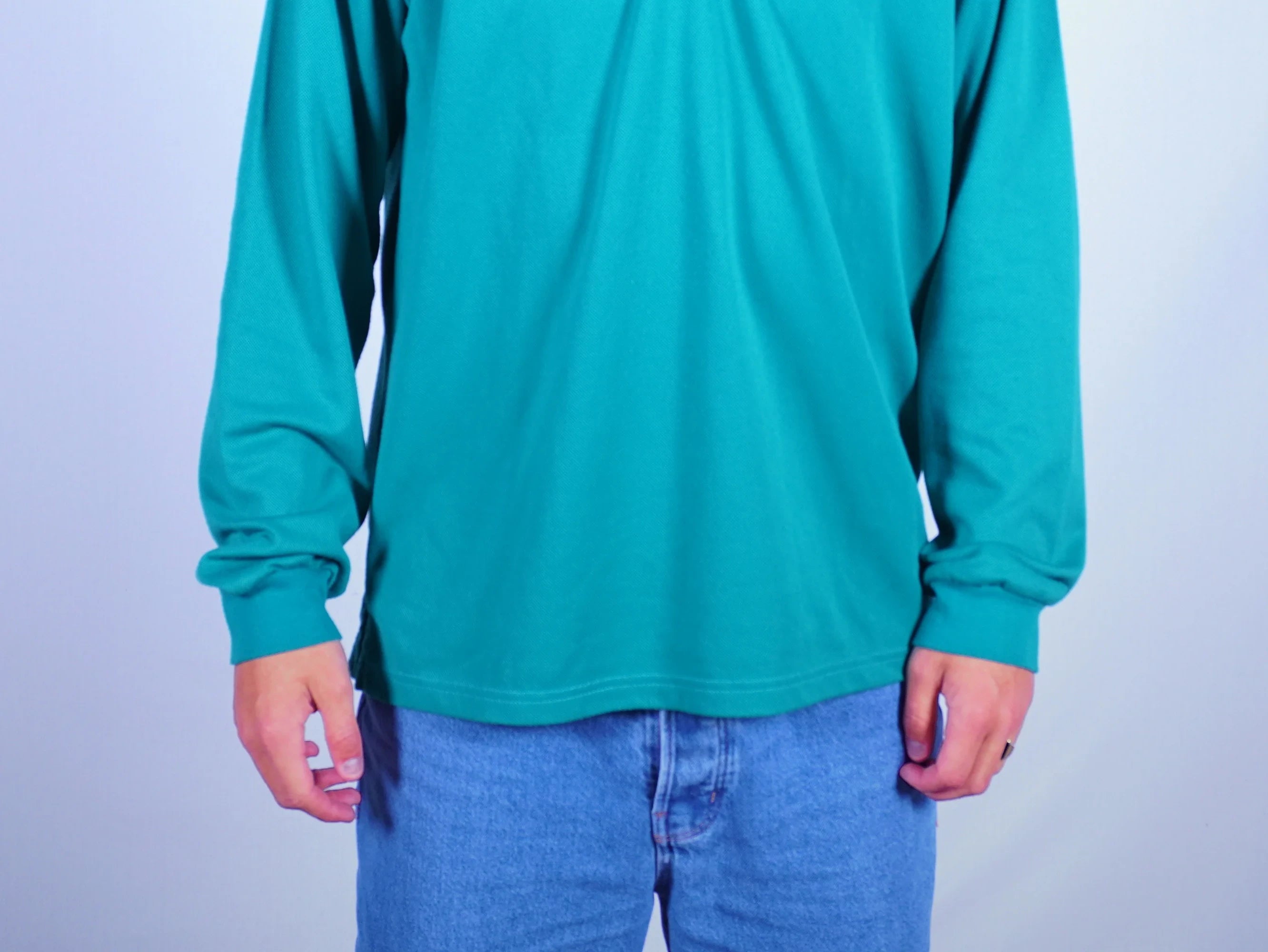Ralph Lauren Green Long Sleeve Polo Shirt L