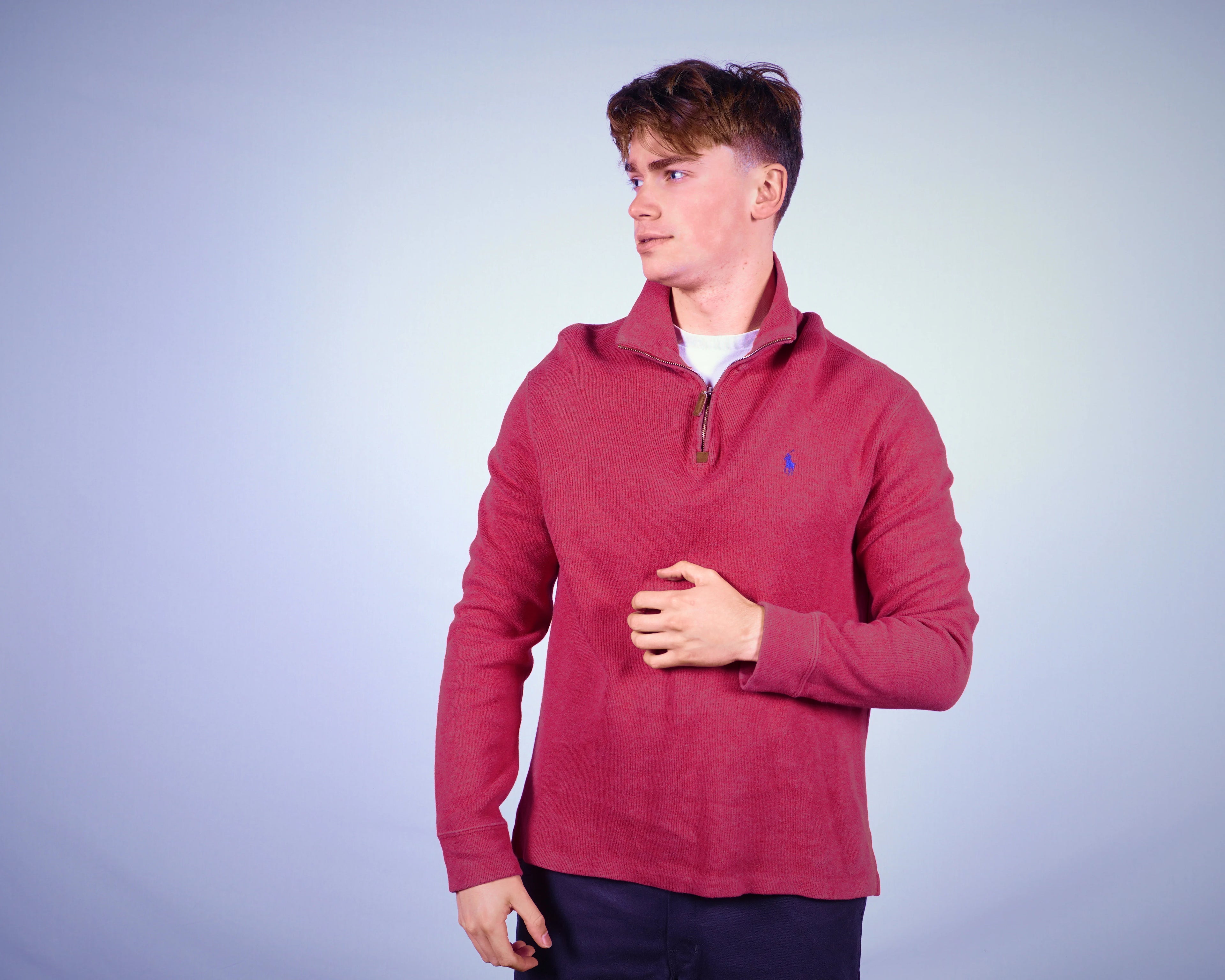 Ralph Lauren Quarter-Zip Sweater (M)