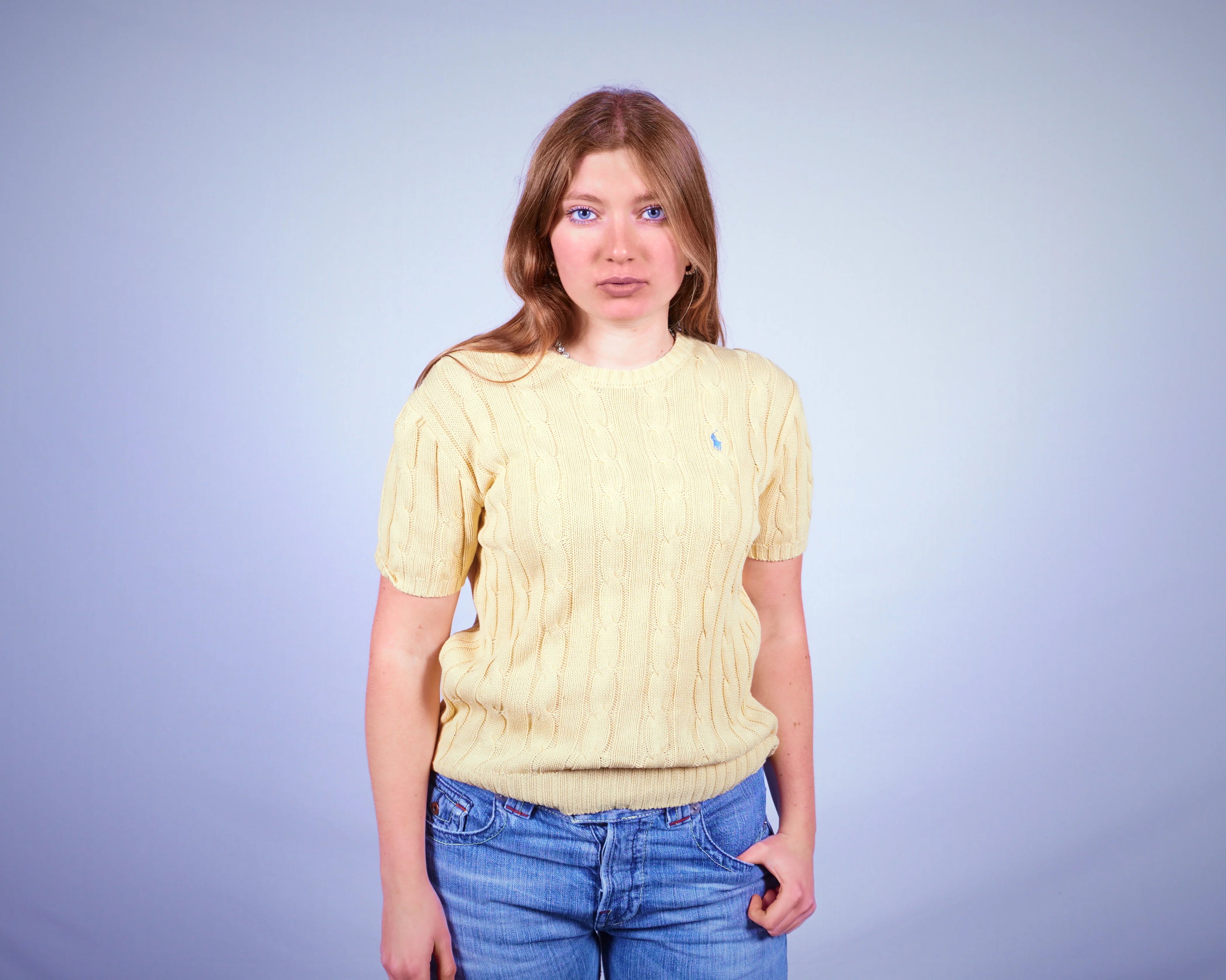 Ralph Lauren Short-sleeve Cable Knit Sweater (S)