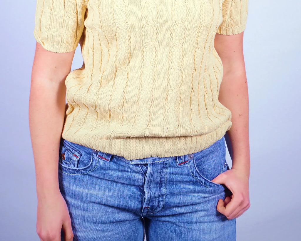 Ralph Lauren Short-sleeve Cable Knit Sweater (S)