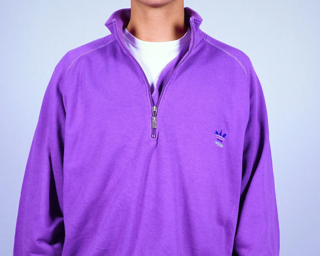 Adidas Quarter-zip Pullover Sweatshirt (L)