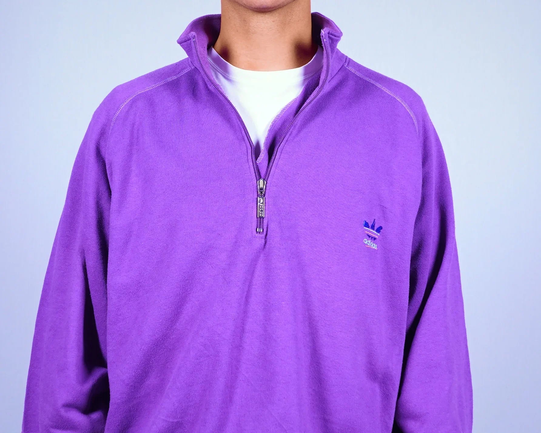 Adidas Quarter-zip Pullover Sweatshirt (L)