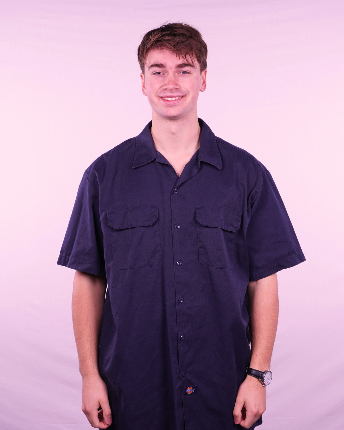 Dickies Short-sleeve Button-up Shirt (L)