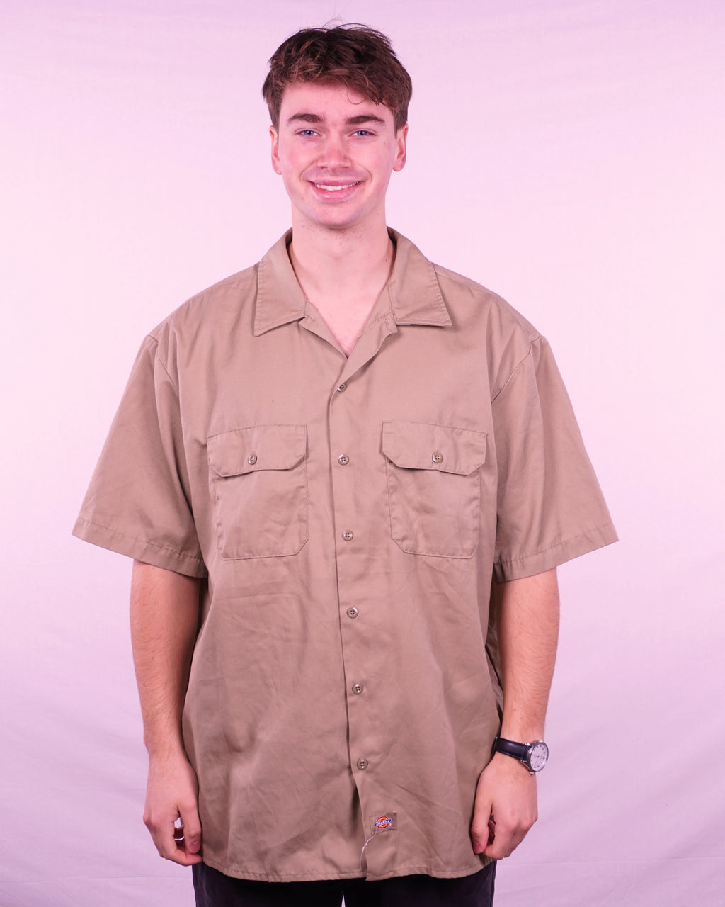 Dickies Short-sleeve Button-up Shirt (L)
