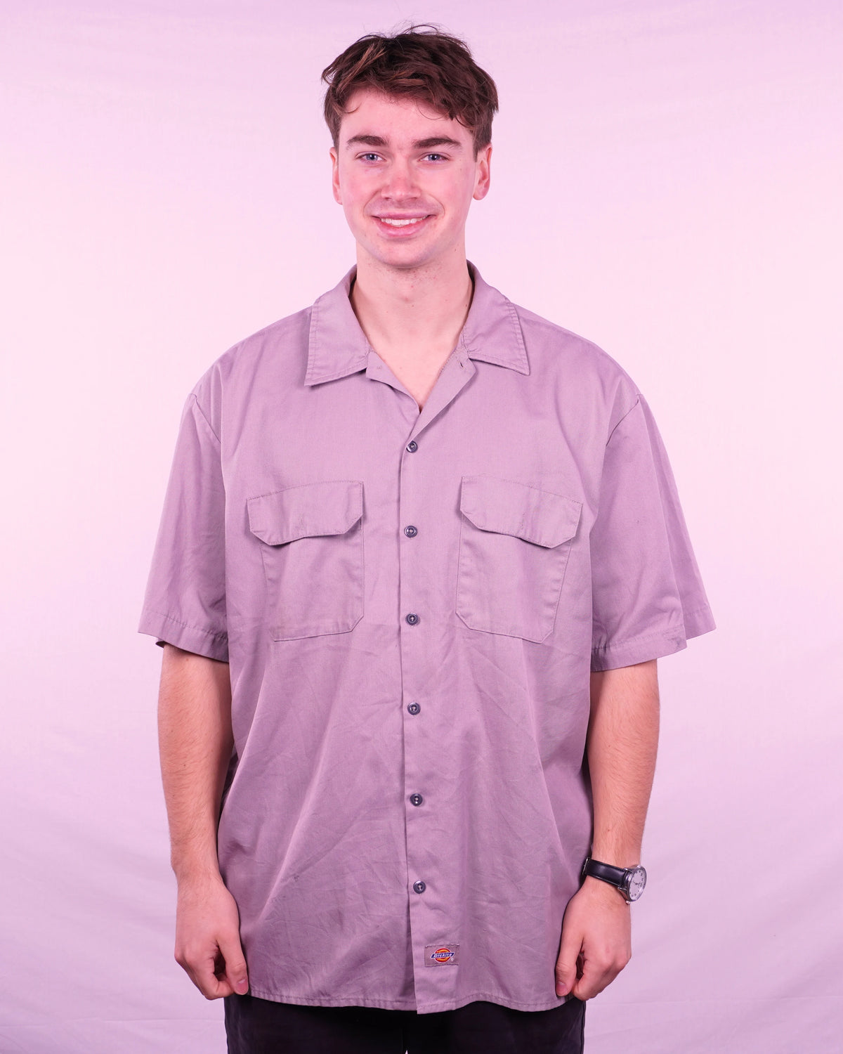 Dickies Short-sleeve Button-up Shirt (L)