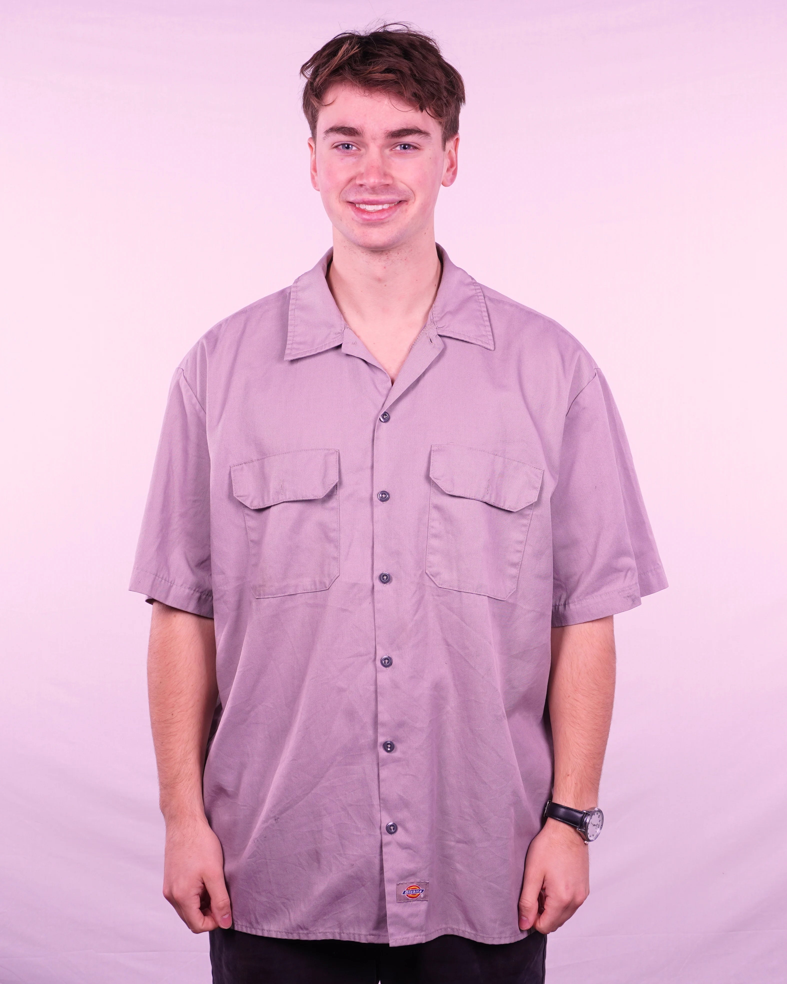 Dickies Short-sleeve Button-up Shirt (L)