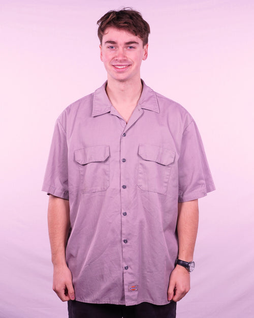 Dickies Short-sleeve Button-up Shirt (L)