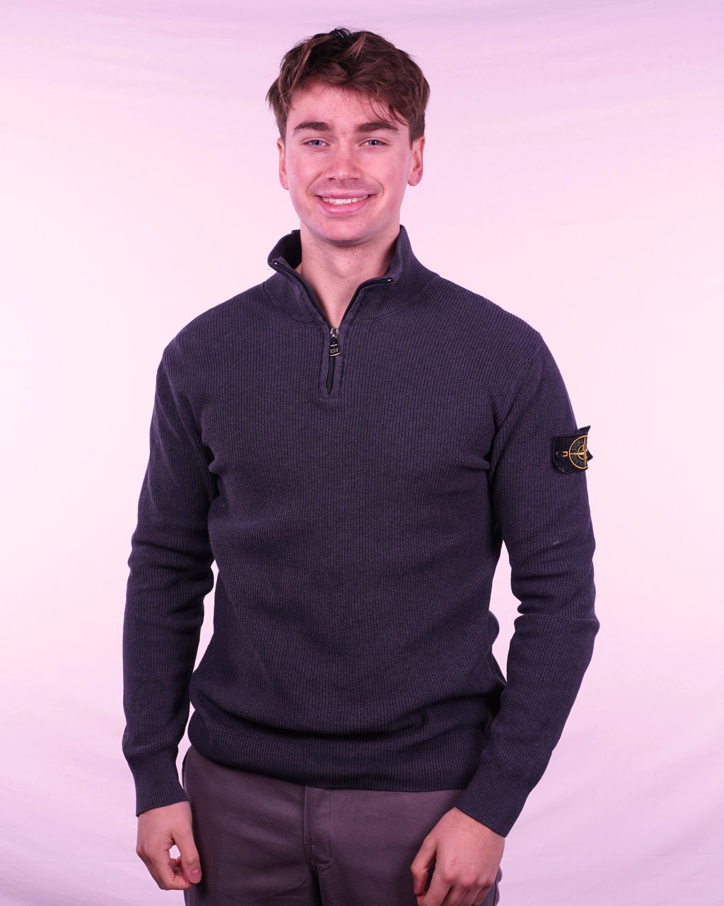 Stone Island Quarter-zip Sweater (M)