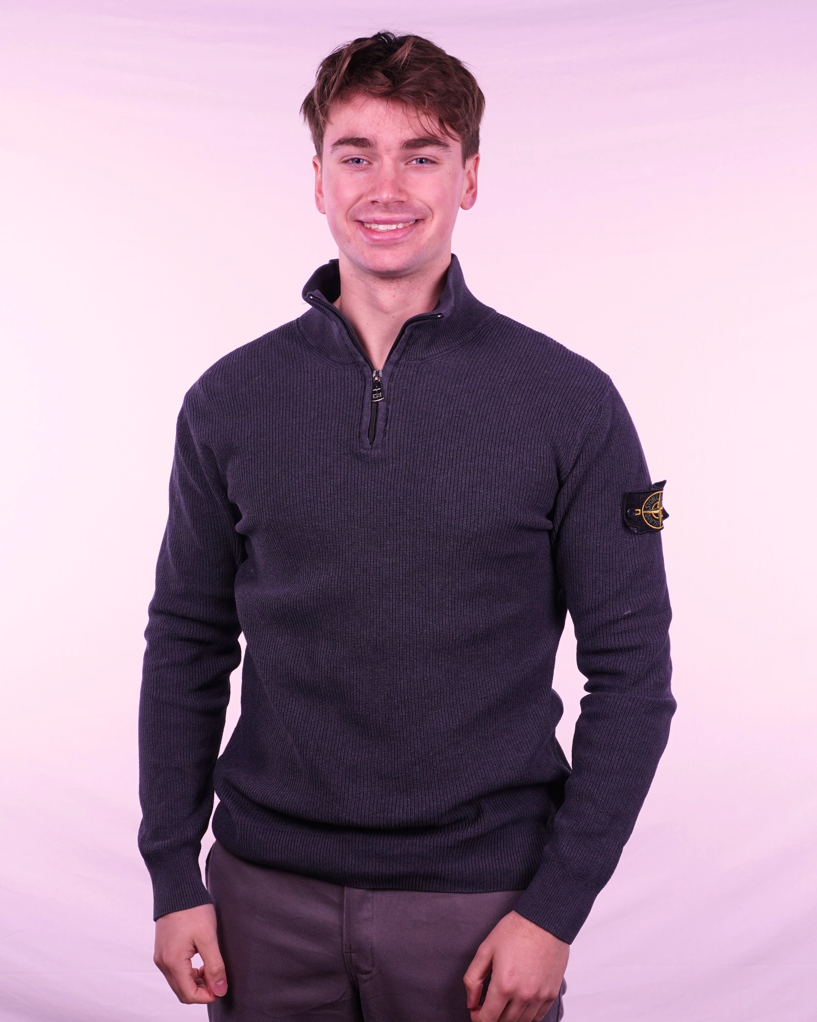 Stone Island Quarter-zip Sweater (M)