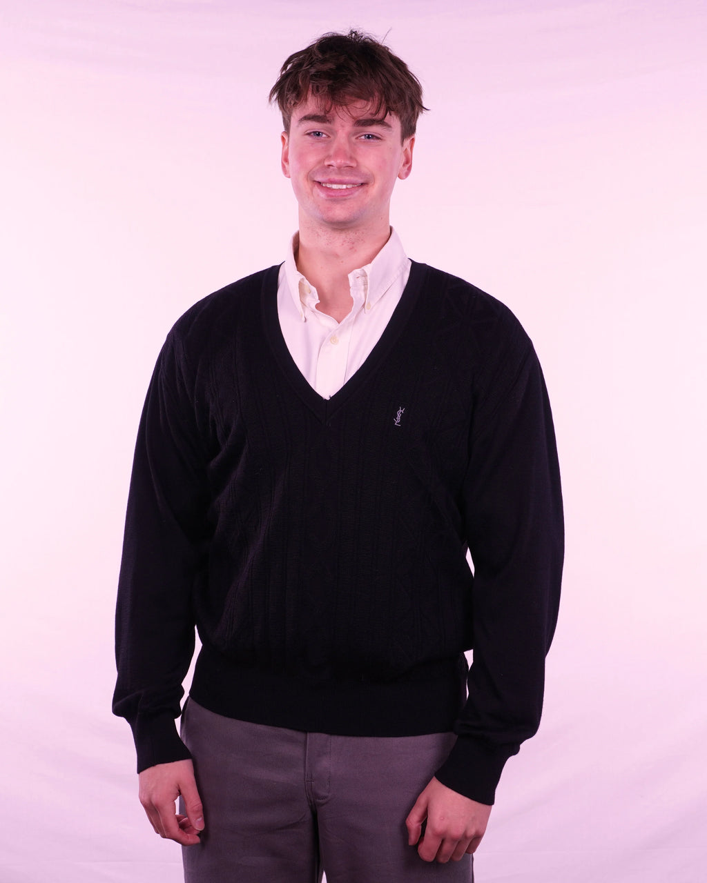 Yves Saint Laurent V-neck Sweater (M)