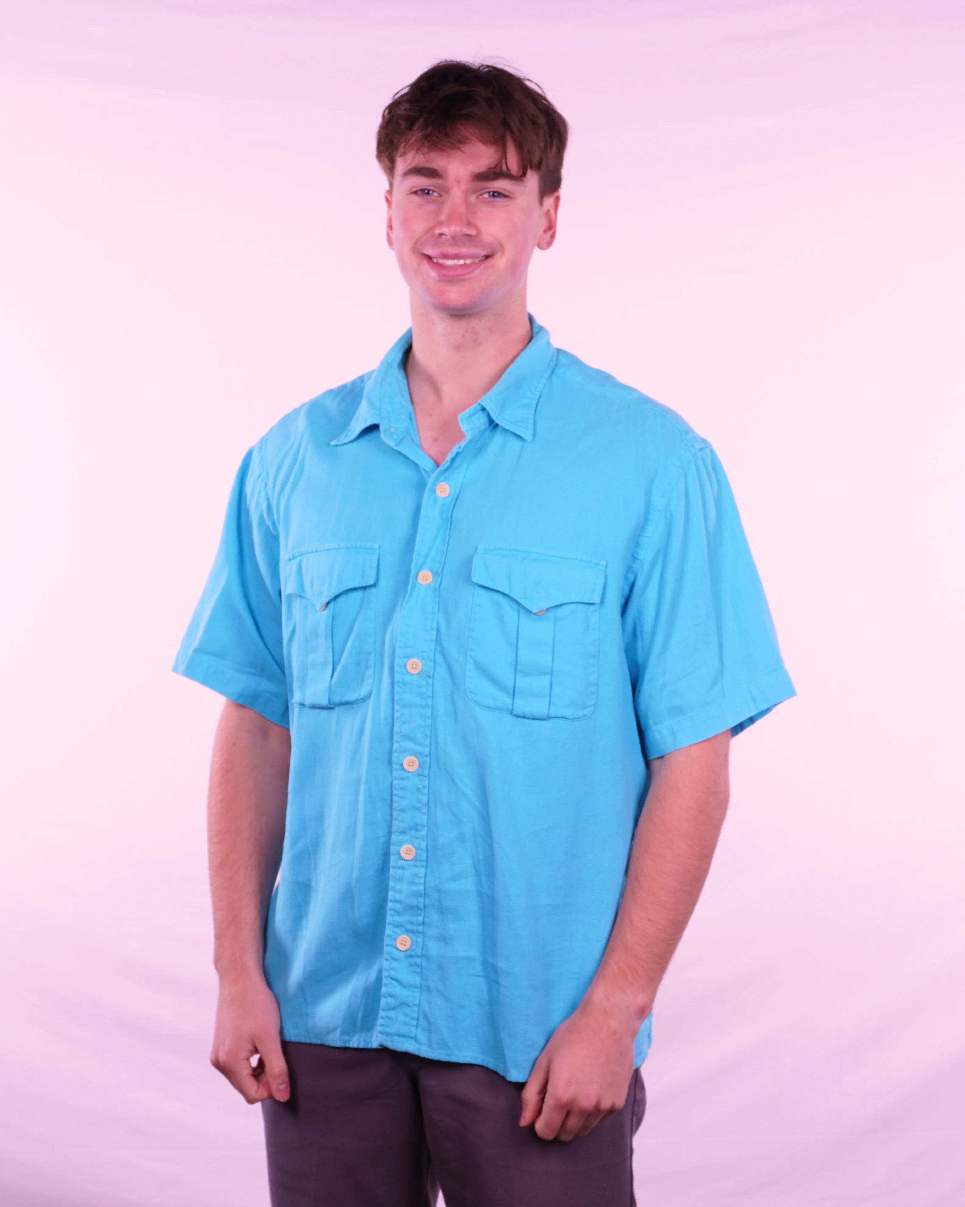 Ralph Lauren Short-sleeve Button-up Shirt (M)