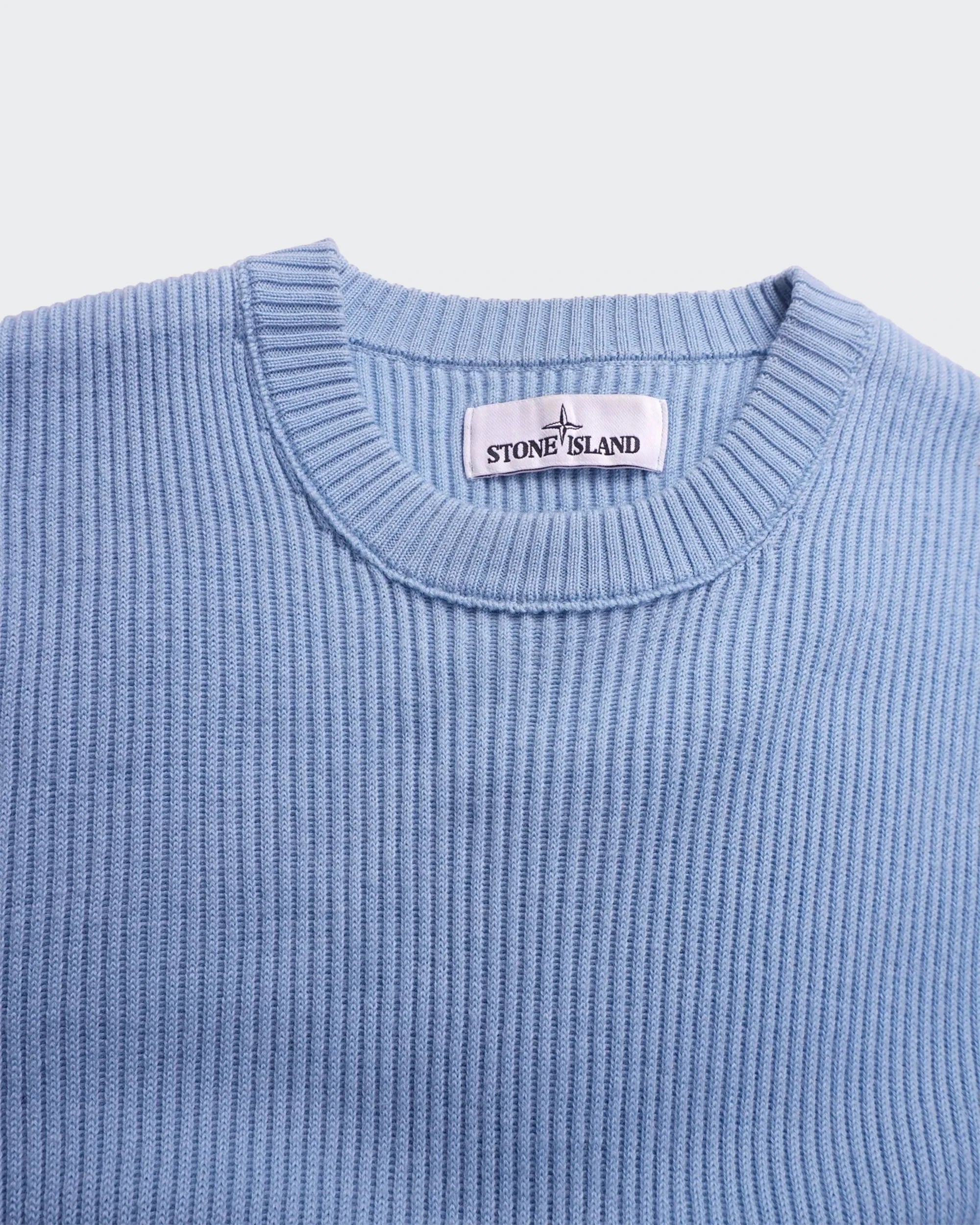 Stone Island blauwe trui met ronde hals - M