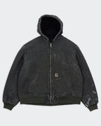 Carhartt grijze werkjas met capuchon, maat XXL, van katoen