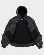 Carhartt grijze werkjas met capuchon, maat XXL, van katoen