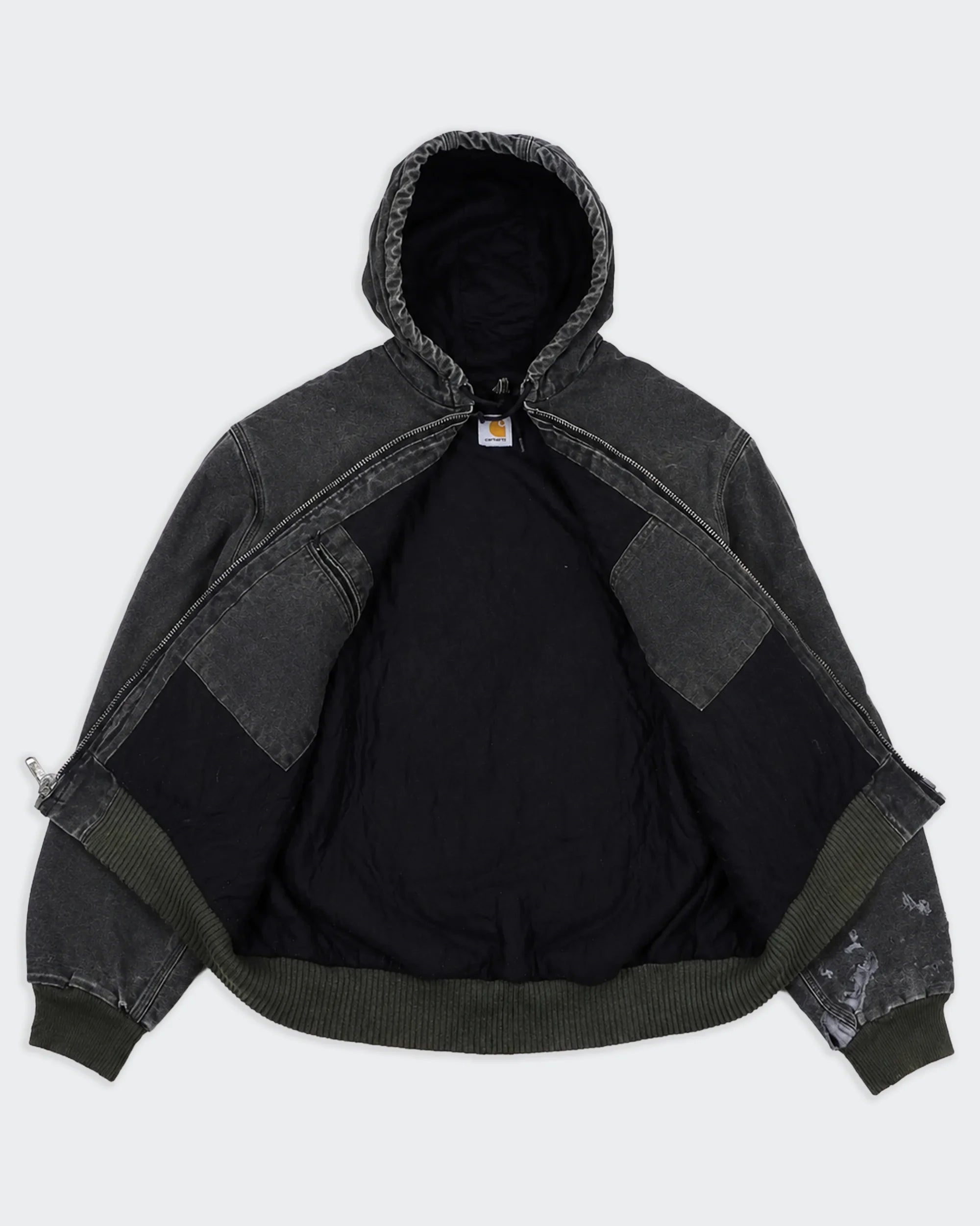 Carhartt Grey Hooded Work Jacket XXL